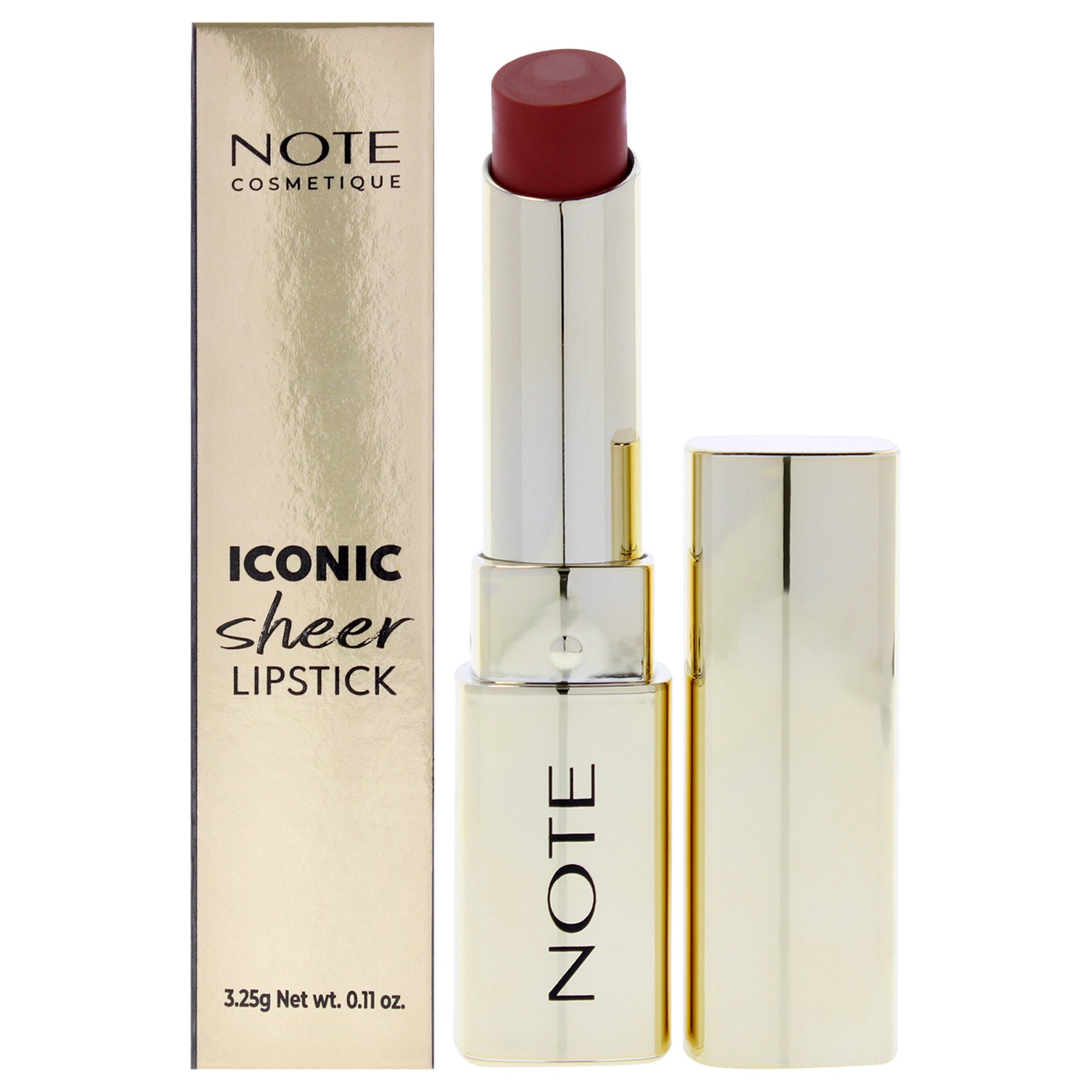 Iconic Sheer Lipstick - 203 Charming by Note Cosmetique for Women - 0.11 oz Lipstick