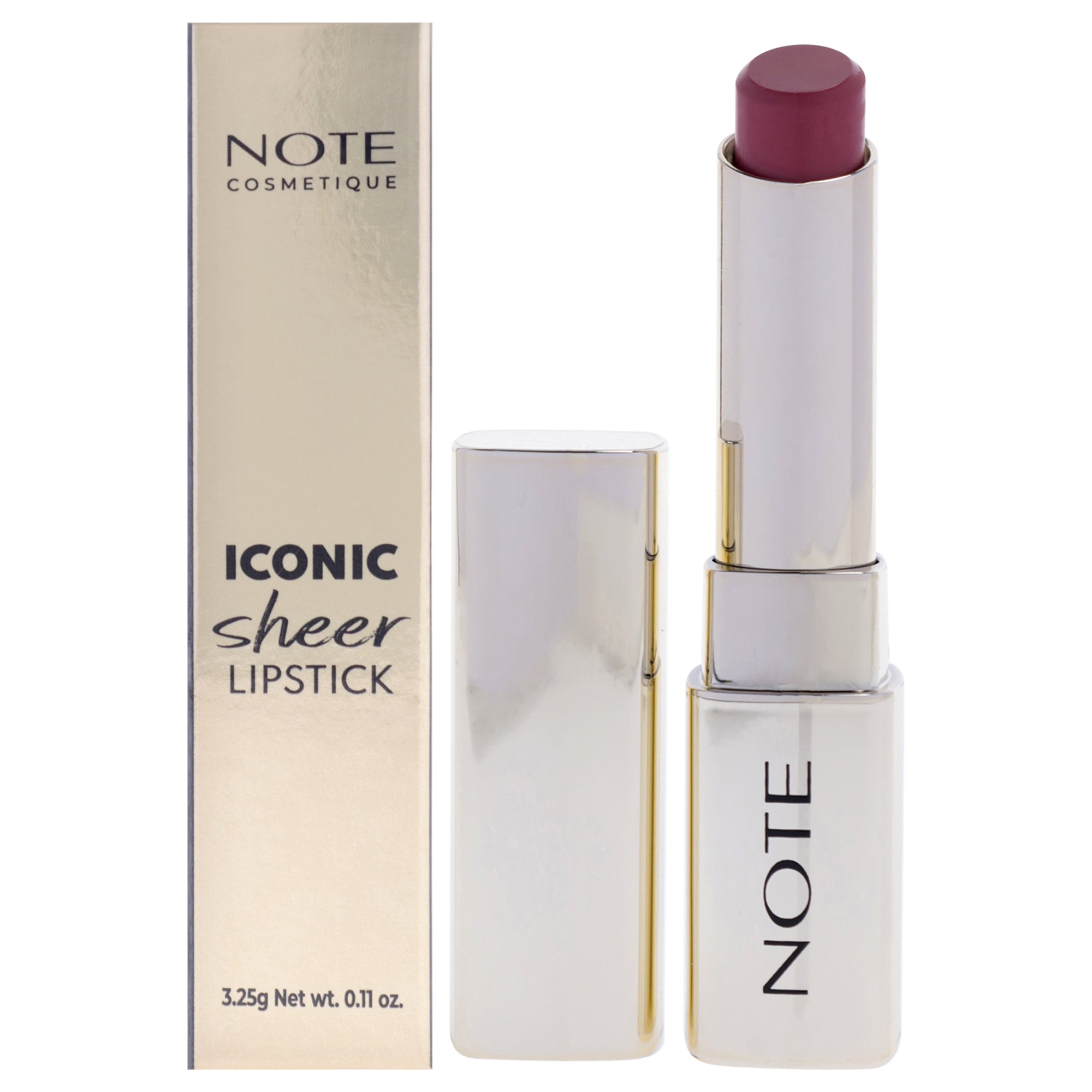 Iconic Sheer Lipstick - 204 Ruler by Note Cosmetique for Women - 0.11 oz Lipstick