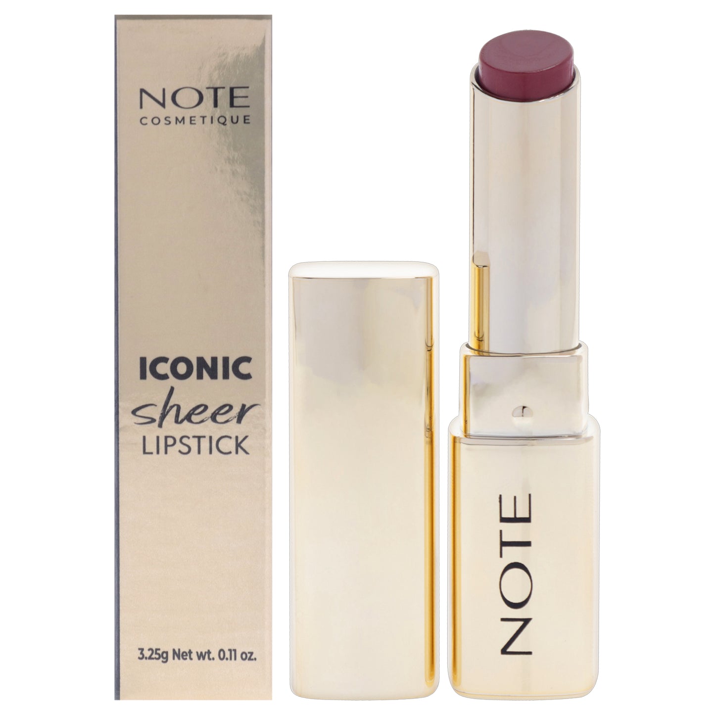 Iconic Sheer Lipstick - 205 Mystick by Note Cosmetique for Women - 0.11 oz Lipstick