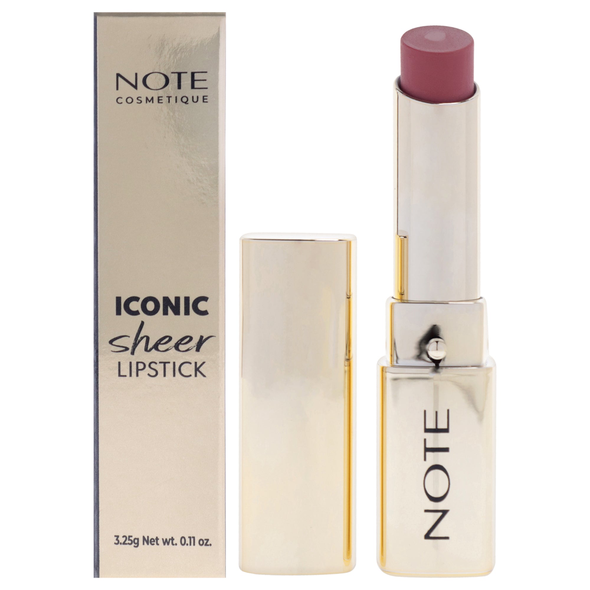 Iconic Sheer Lipstick - 206 Independent by Note Cosmetique for Women - 0.11 oz Lipstick