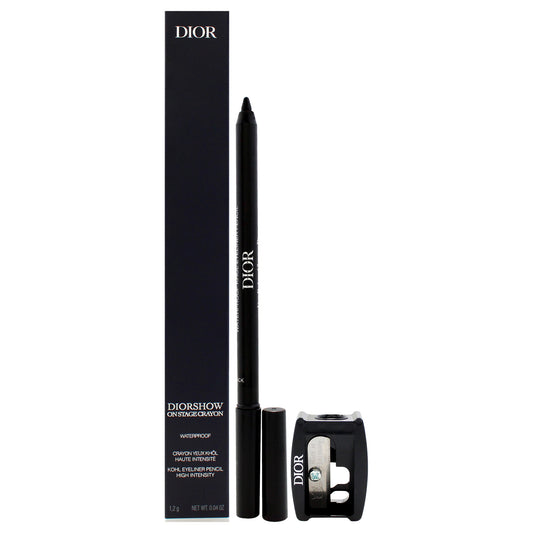Diorshow On Stage Crayon Waterproof and Sharpener - 099 Black by Christian Dior for Women - 0.04 oz Eyeliner