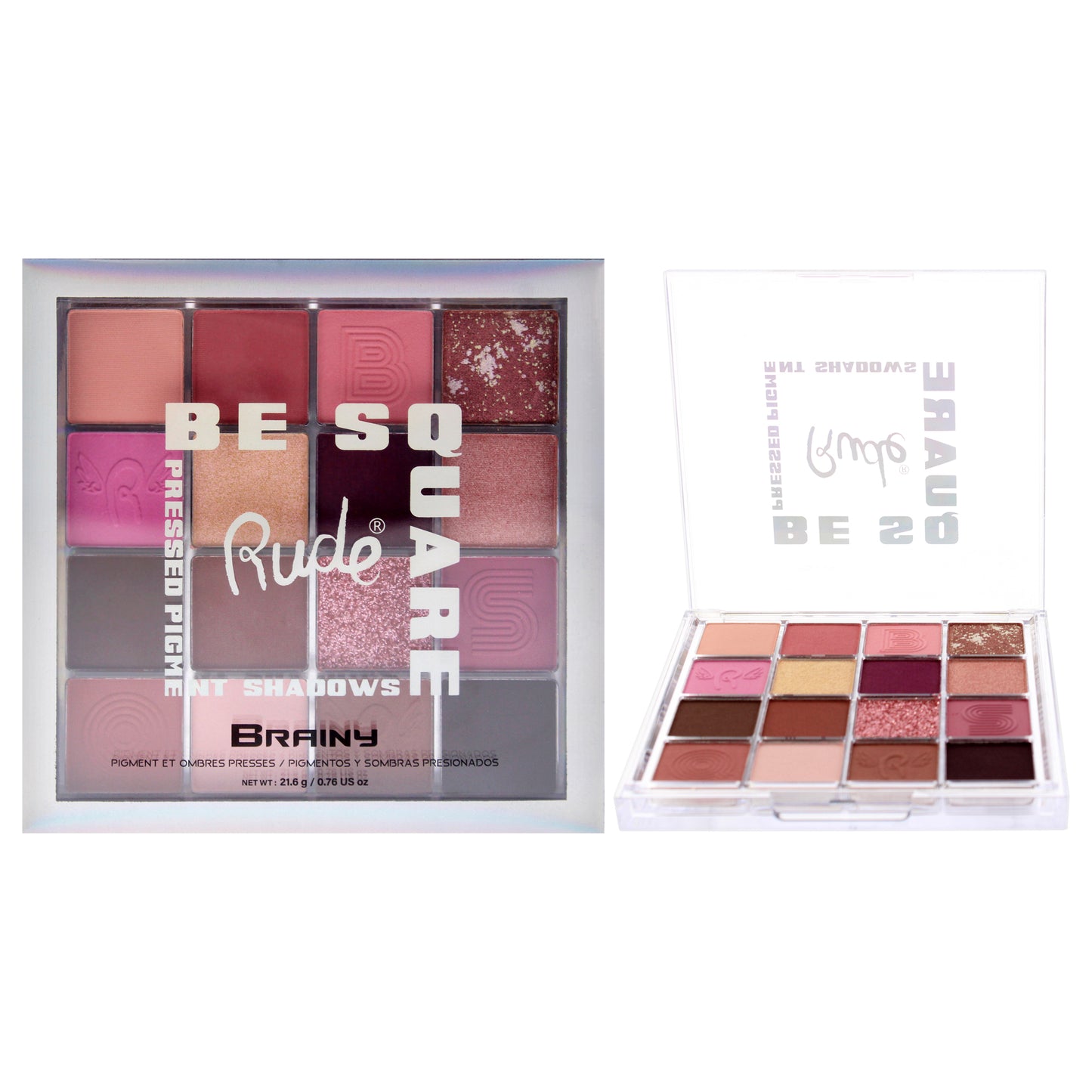 Be Square Pressed Pigments and Shadows - Brainy 0.76 oz Makeup