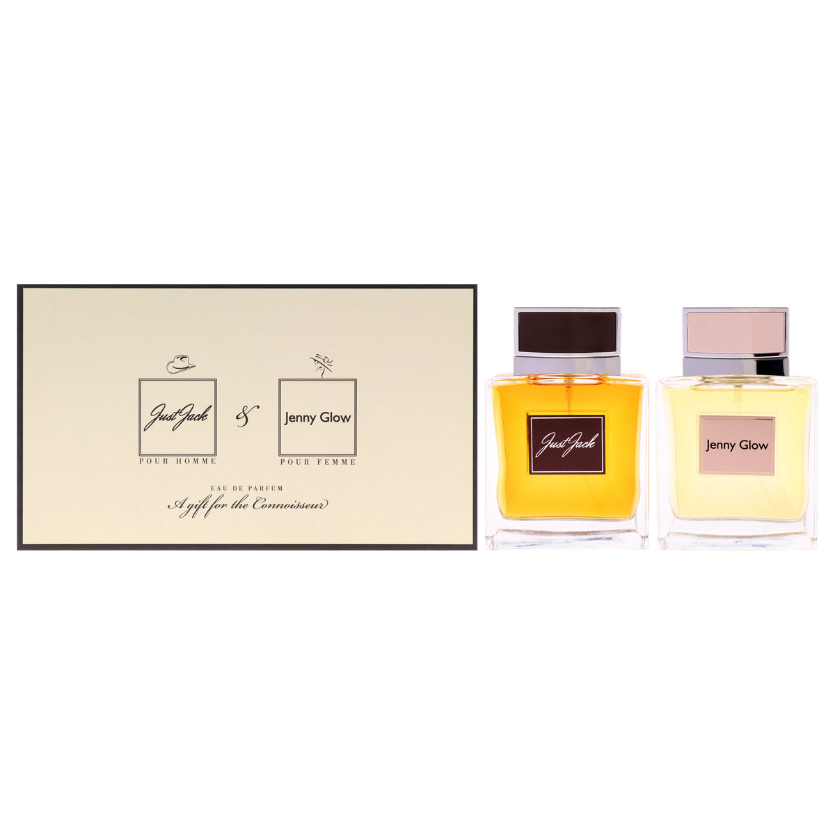 Just Jack And Jenny Glow by Jenny Glow for Unisex - 2 Pc Gift Set 3.4oz Just Jack EDP Spray, 3.4oz Jenny Glow EDP Spray