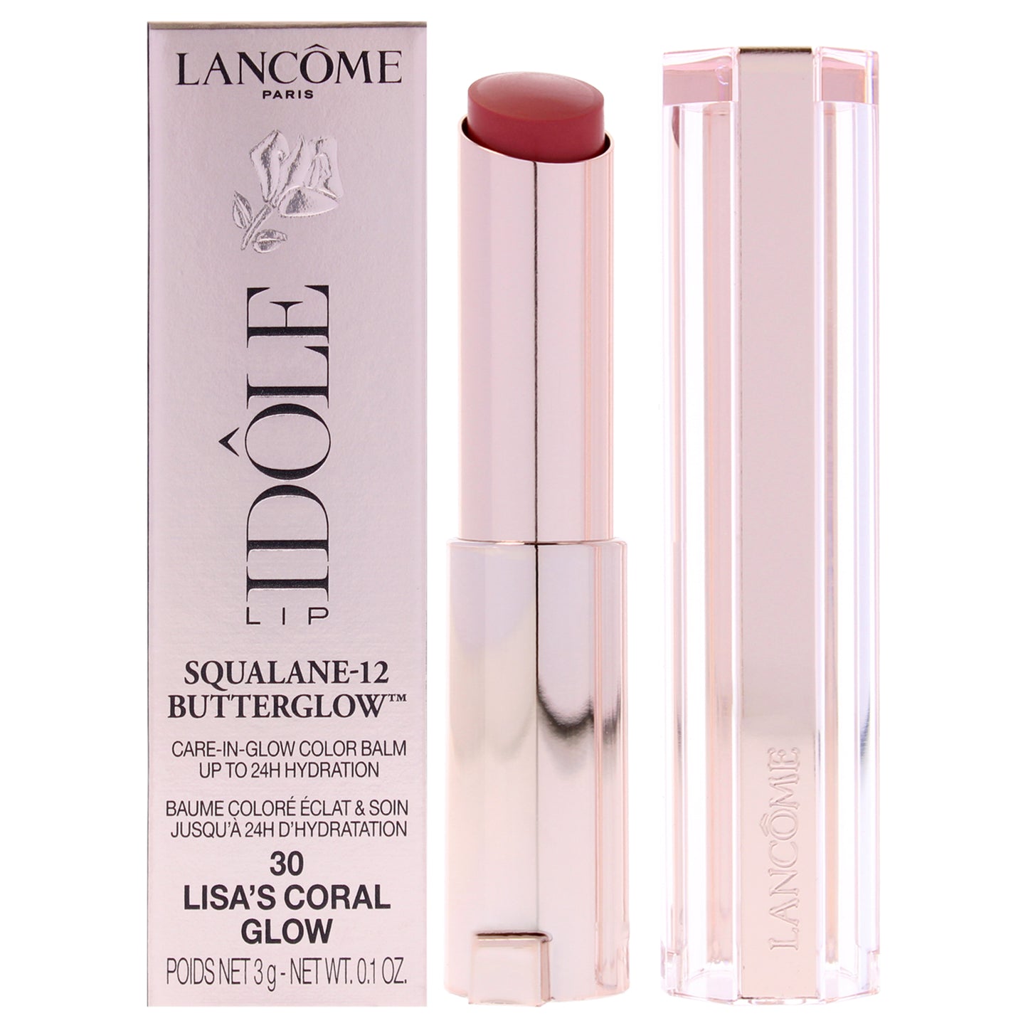 Lip Idole Squalane-12 Butterglow - 30 Lisas Coral Glow 0.1 oz Lip Balm