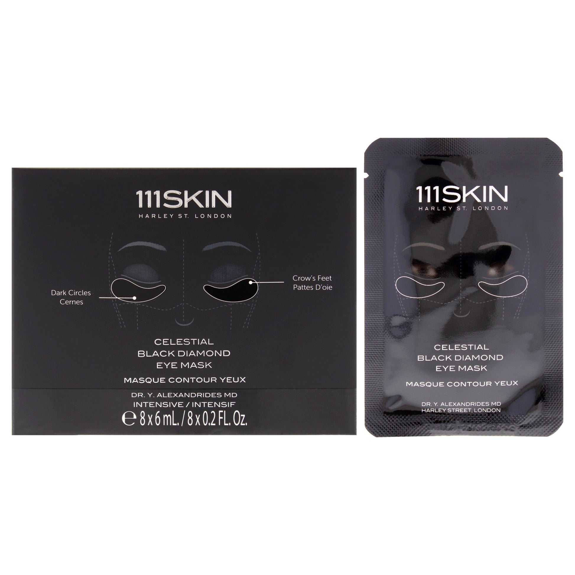Celestial Black Diamond Eye Mask by 111Skin for Unisex - 8 Pc Mask