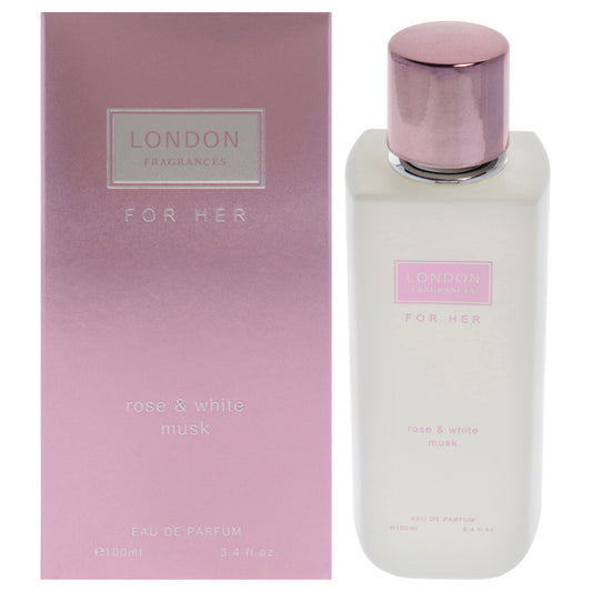 London Fragrances - Rose and White Musk 3.4 oz EDP Spray