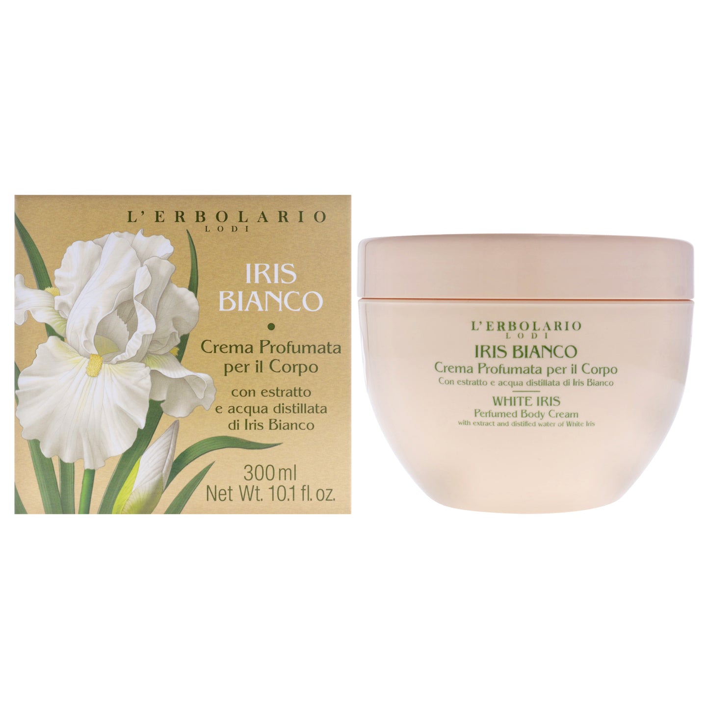 Perfumed Body Cream - White Iris by LErbolario for Unisex - 10.1 oz Body Cream