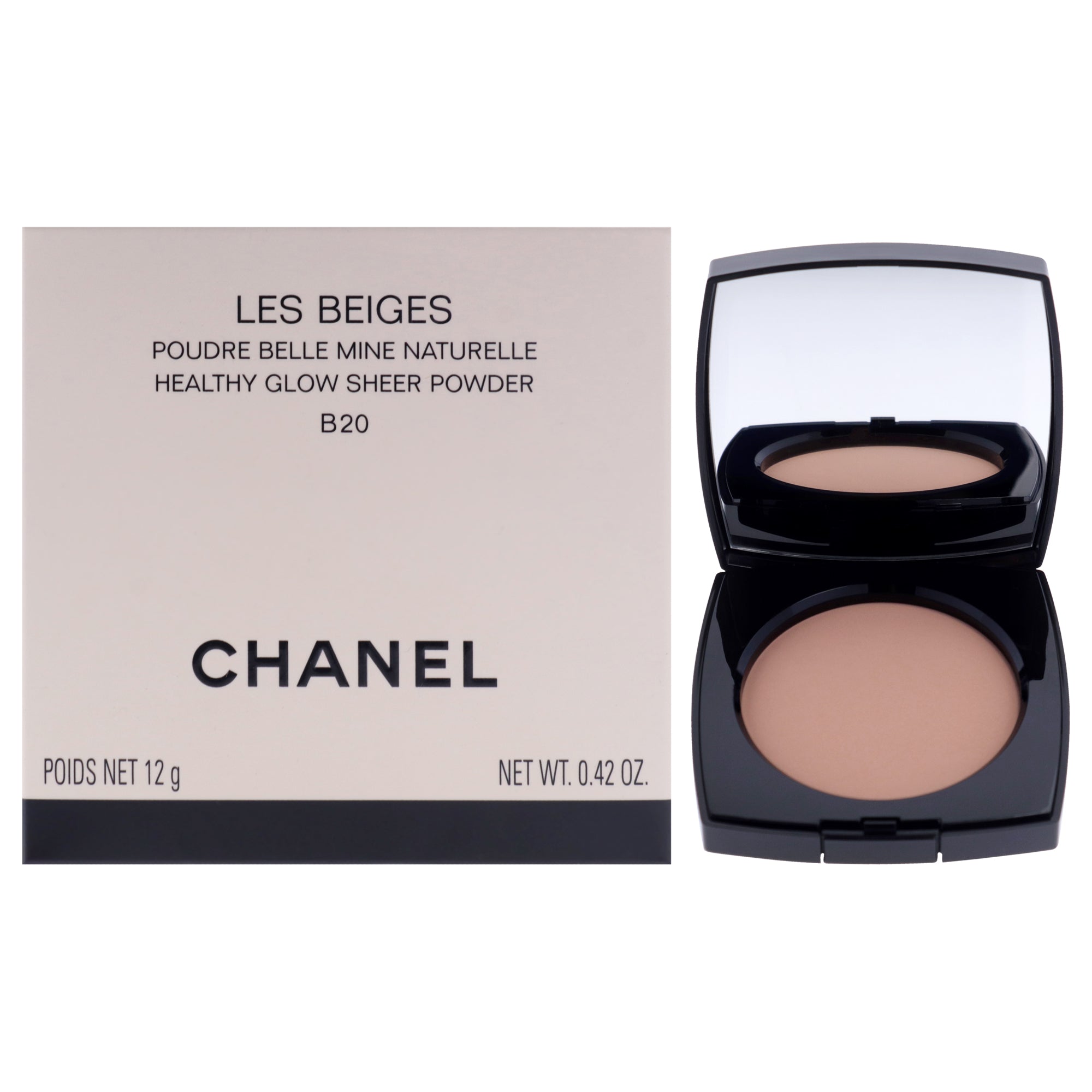 Les Beiges Healthy Glow Sheer Powder - B20 Light Medium With Neutral Undertone by Chanel for Women - 0.42 oz Powder