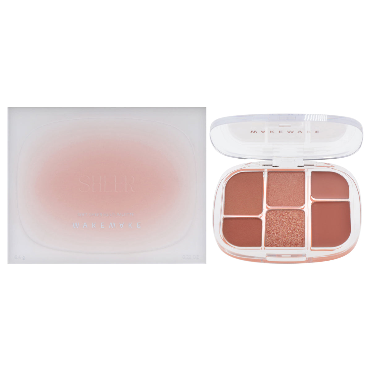 Soft Sheer Multi Palette - 01 Coral Hertz by Wakemake for Women - 0.22 oz Makeup