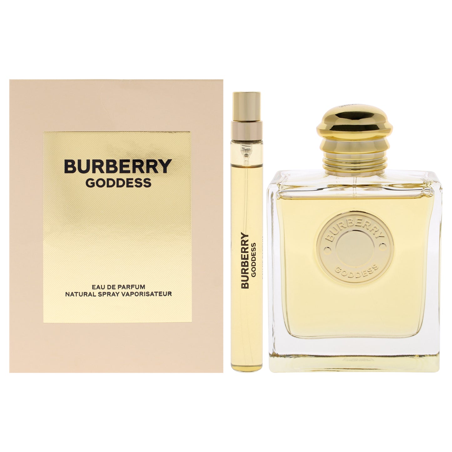 Burberry Goddess by Burberry for Women - 2 Pc Gift Set 3.3oz EDP Spray, 0.33oz EDP Spray (Mini)