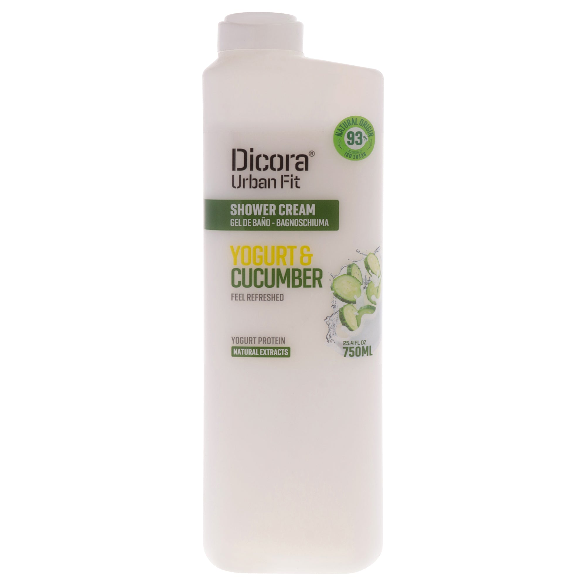 Shower Cream - Protein Yogurt and Cucumber by Dicora Urban Fit for Unisex - 25.4 oz Shower Cream