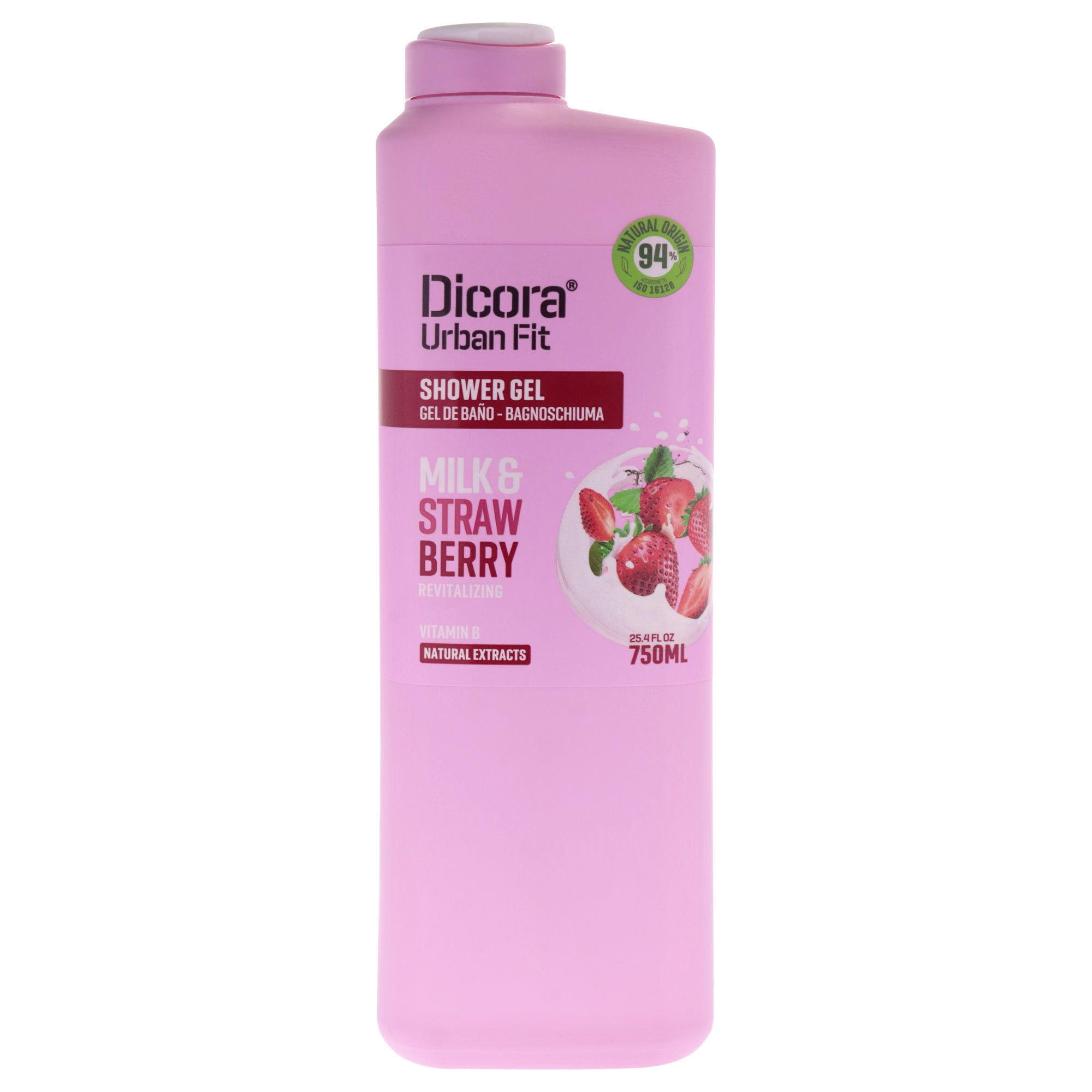 Shower Gel - Milk and Strawberry by Dicora Urban Fit for Unisex - 25.4 oz Shower Gel