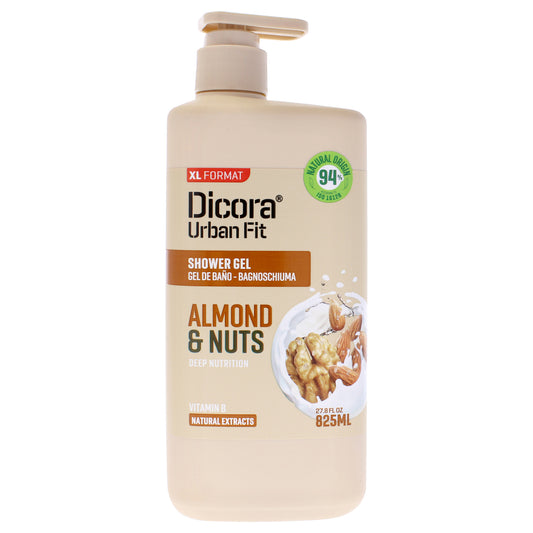 Shower Gel - Almond and Nuts by Dicora Urban Fit for Unisex - 27.8 oz Shower Gel