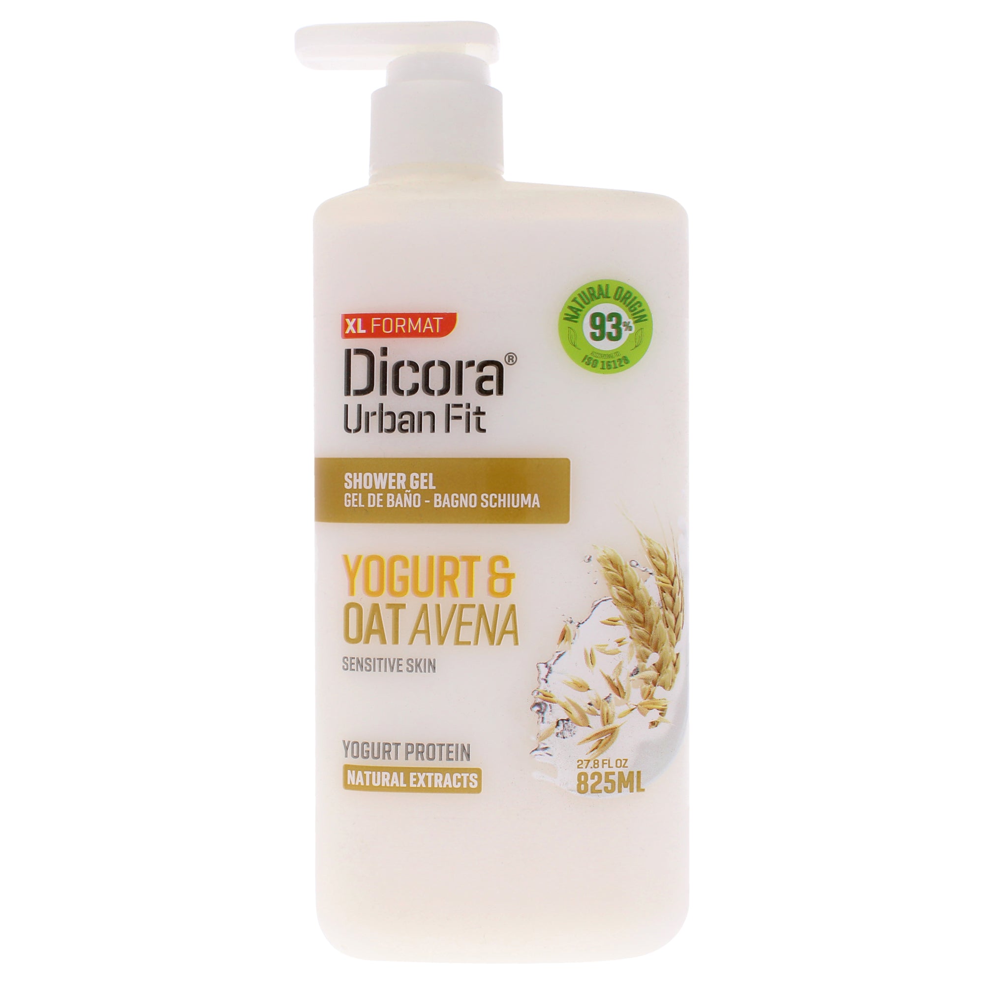 Shower Gel - Protein Yogurt and Oats Avena by Dicora Urban Fit for Unisex - 27.8 oz Shower Cream