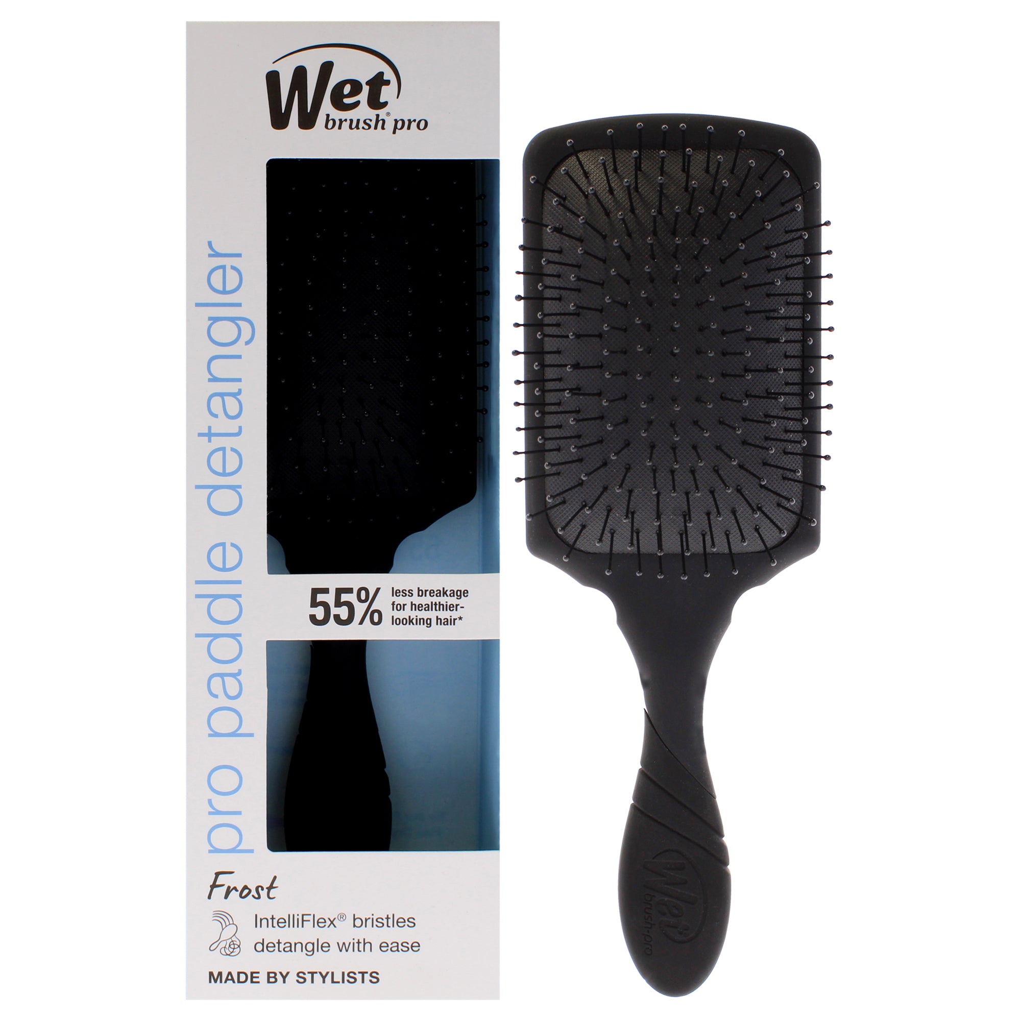 Pro Paddle Detangler Brush - Frost Black by Wet Brush for Unisex - 1 Pc Hair Brush