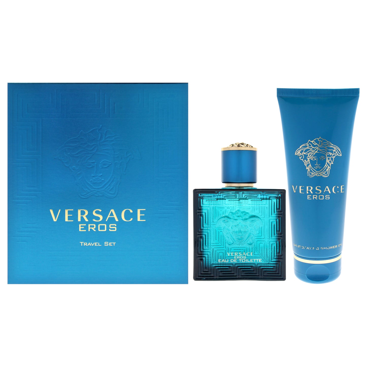 Versace Eros by Versace for Men - 2 Pc Gift Set 1.7 EDT Spray, 3.4oz Shower Gel