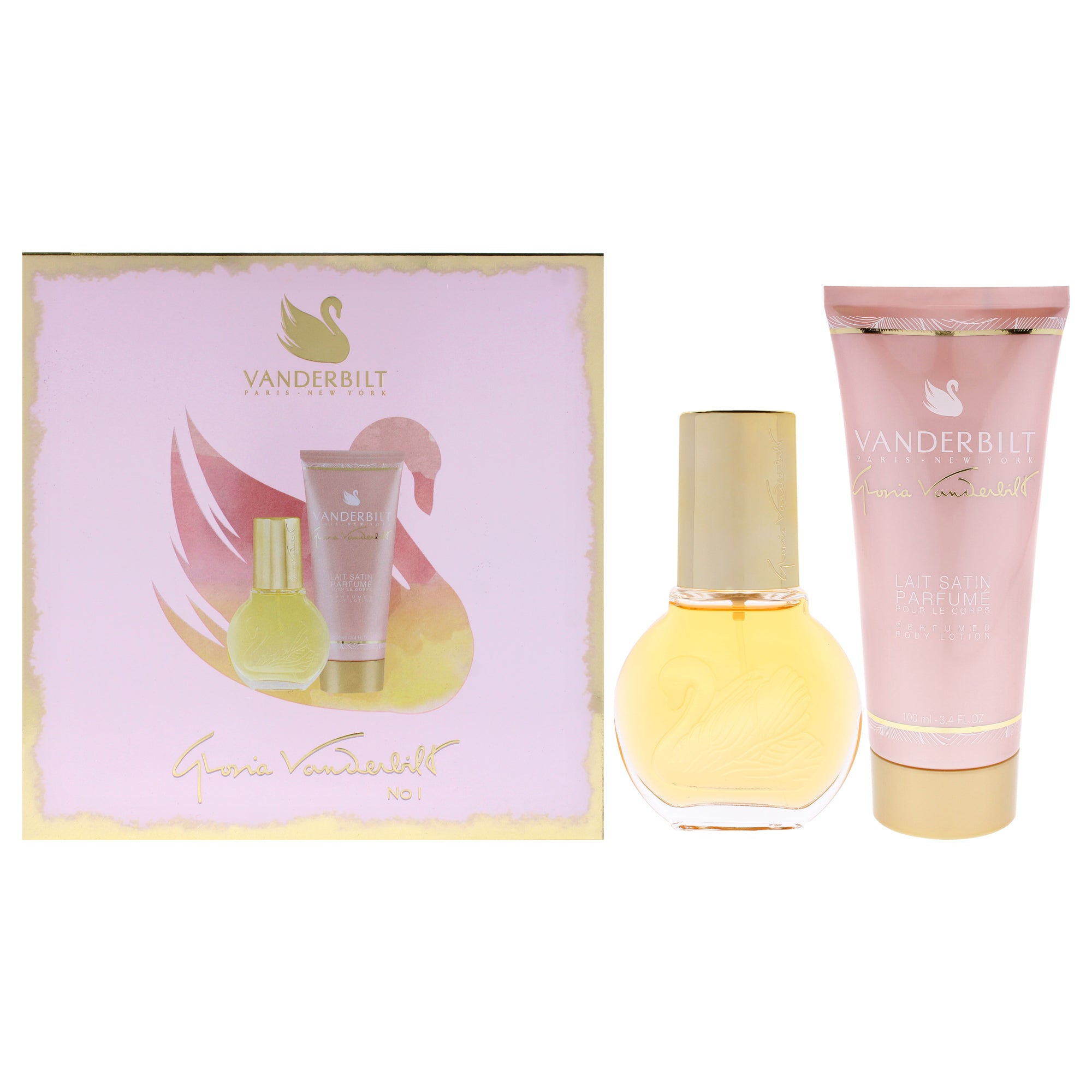 Gloria Vanderbilt No. 1 by Gloria Vanderbilt for Women - 2 Pc Gift Set 1oz EDT Spray, 3.4oz Body Lotion