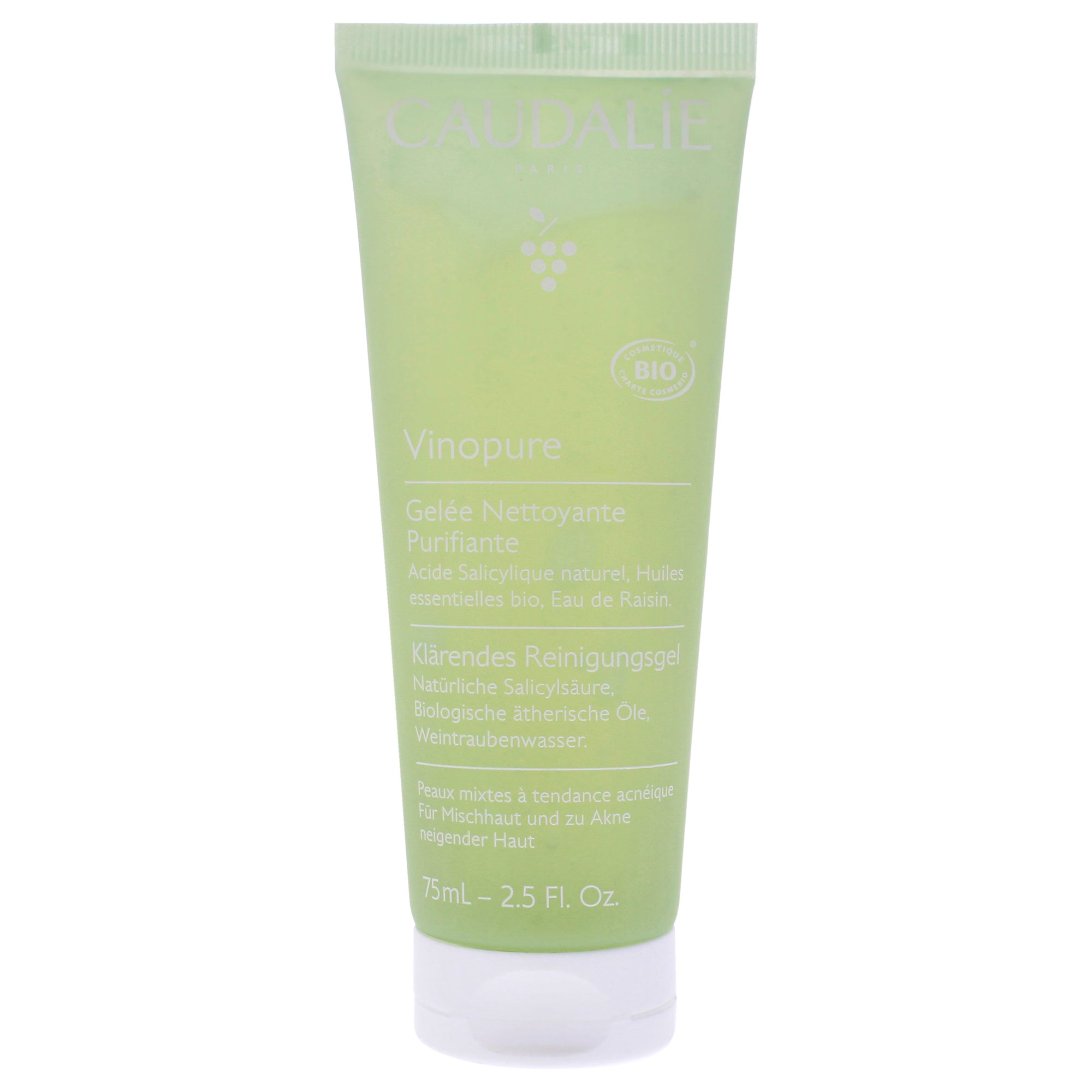 Vinopure Purifying Gel Cleanser by Caudalie for Women - 2.5 oz Cleanser