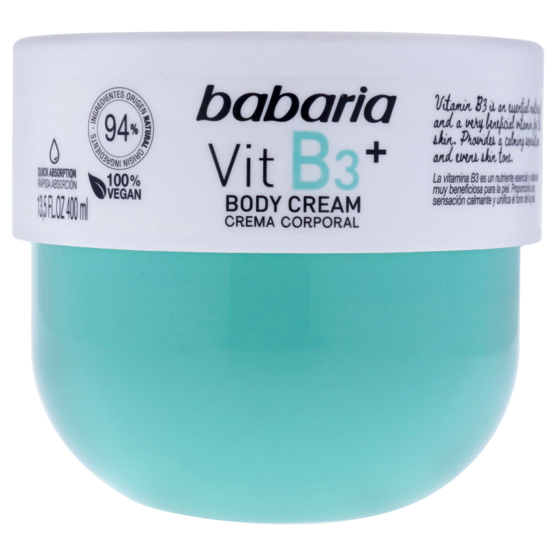 Vitamin B3 Plus Body Cream by Babaria for Unisex - 13.5 oz Body Cream