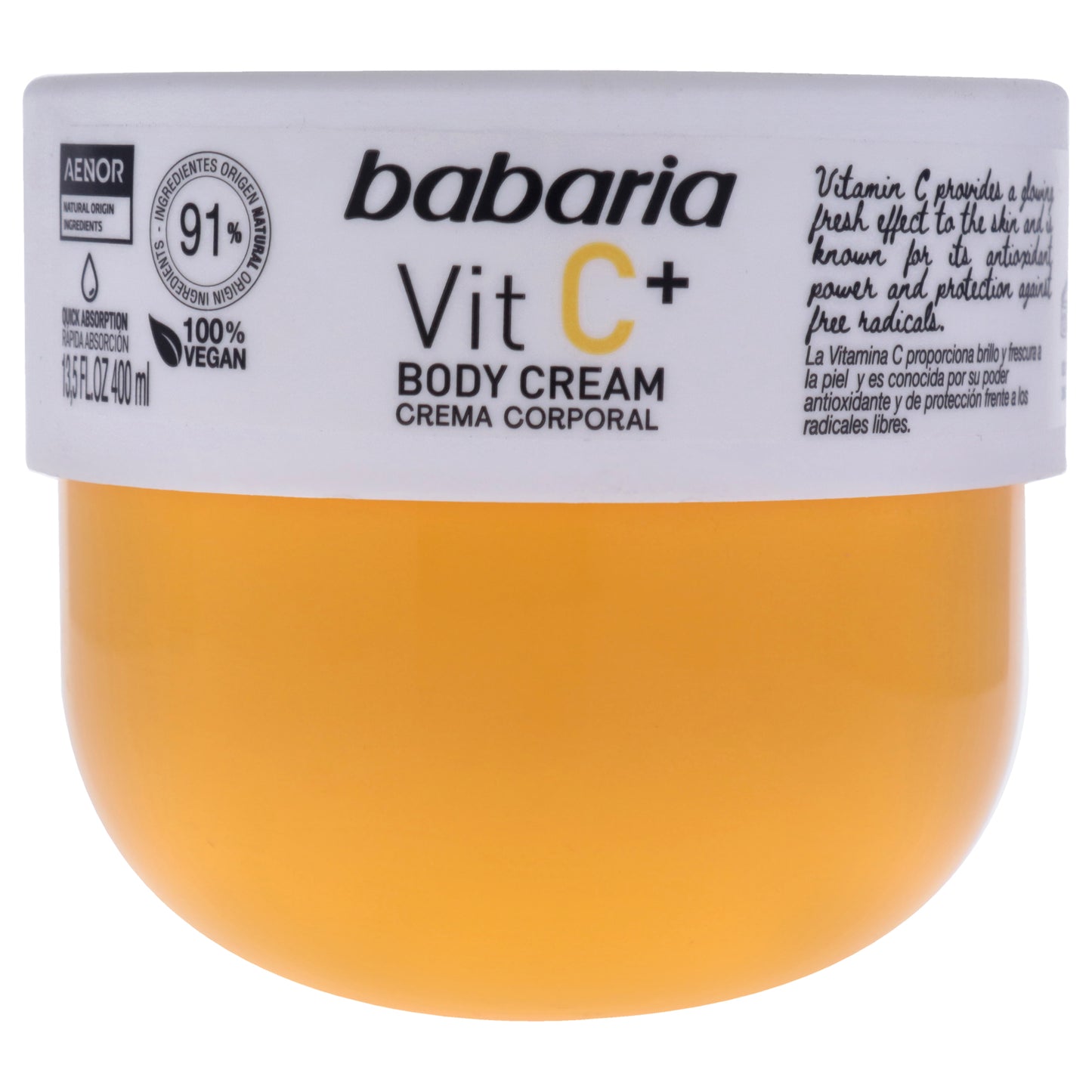 Vitamin C Plus Body Cream by Babaria for Unisex - 13.5 oz Body Cream