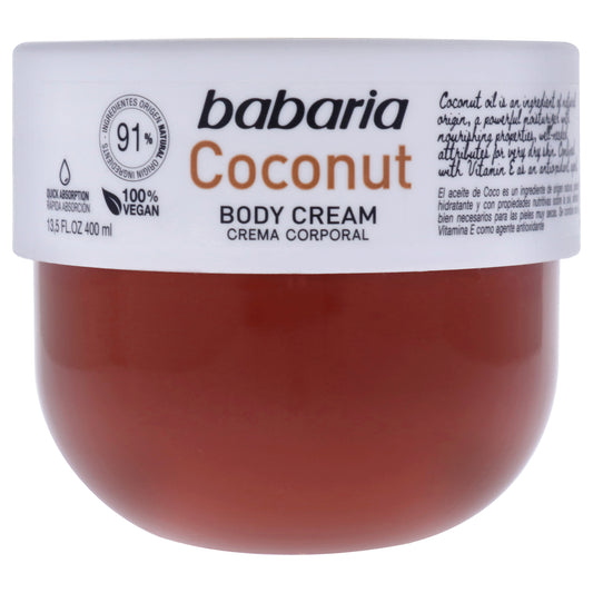 Coconut Body Cream by Babaria for Unisex - 13.5 oz Body Cream