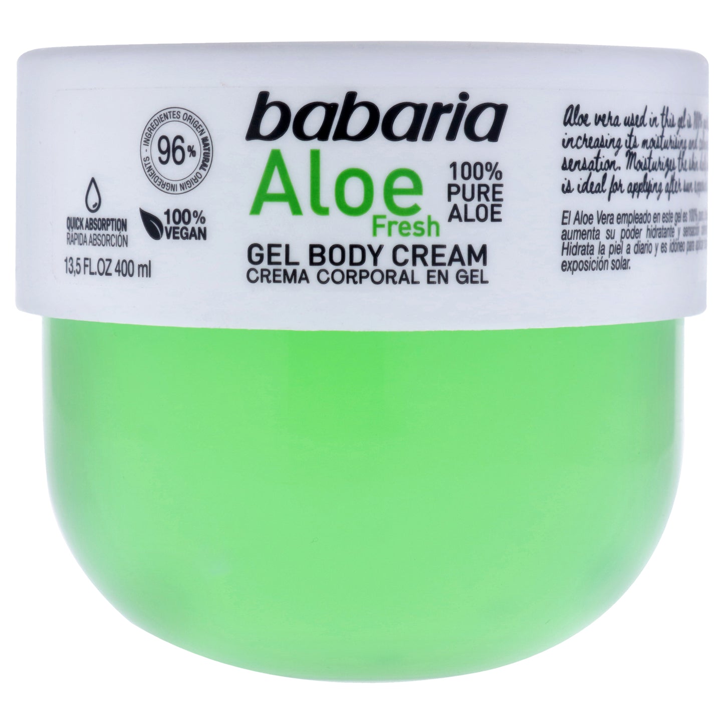 Aloe Fresh Gel Body Cream by Babaria for Unisex - 13.5 oz Body Cream