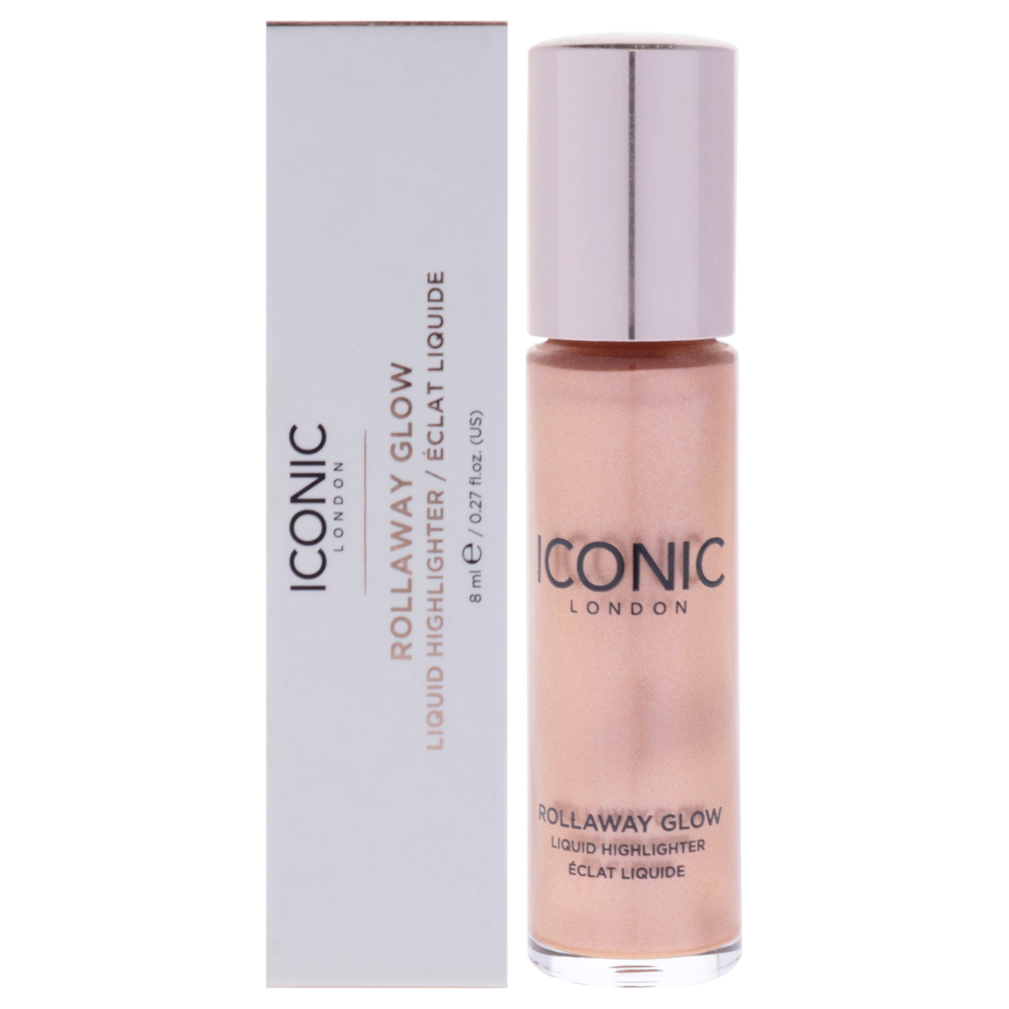 Rollaway Glow Liquid Highlighter - Peach Paradise by Iconic London for Women - 0.27 oz Highlighter