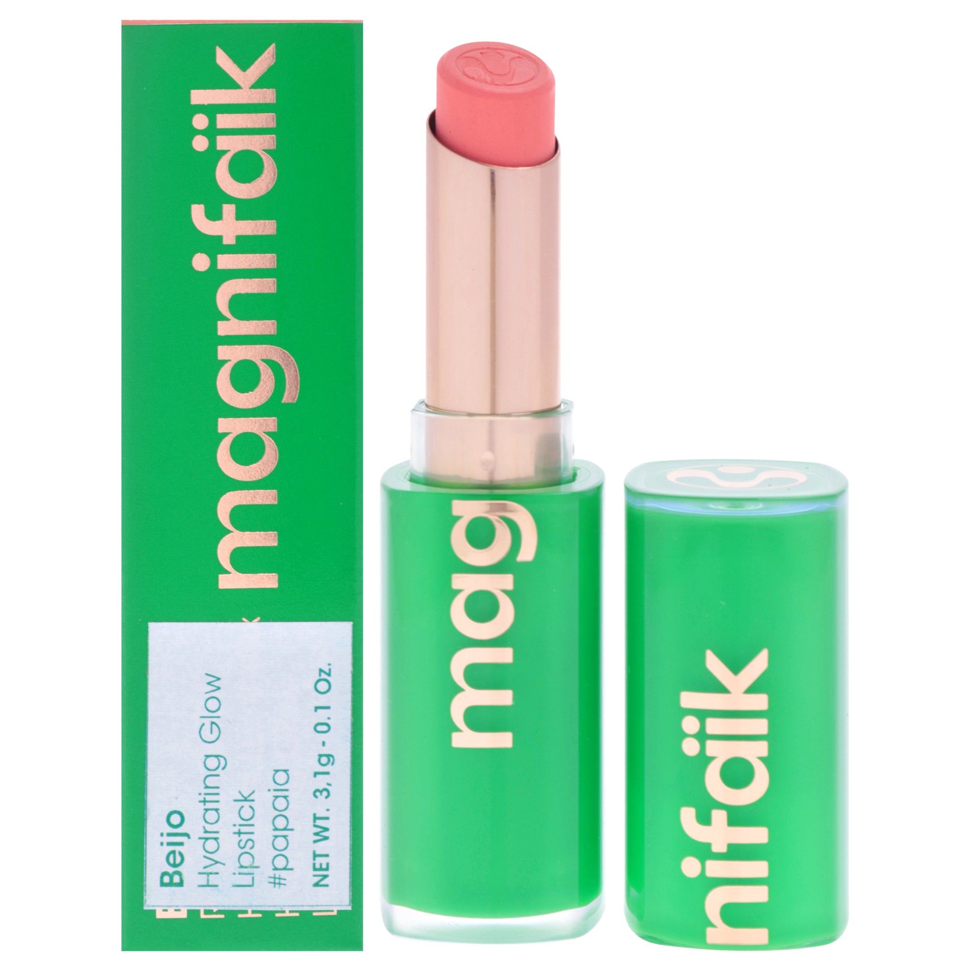 Hydrating Glow Lipstick - Papaia by Magnifaik for Women - 0.1 oz Lipstick