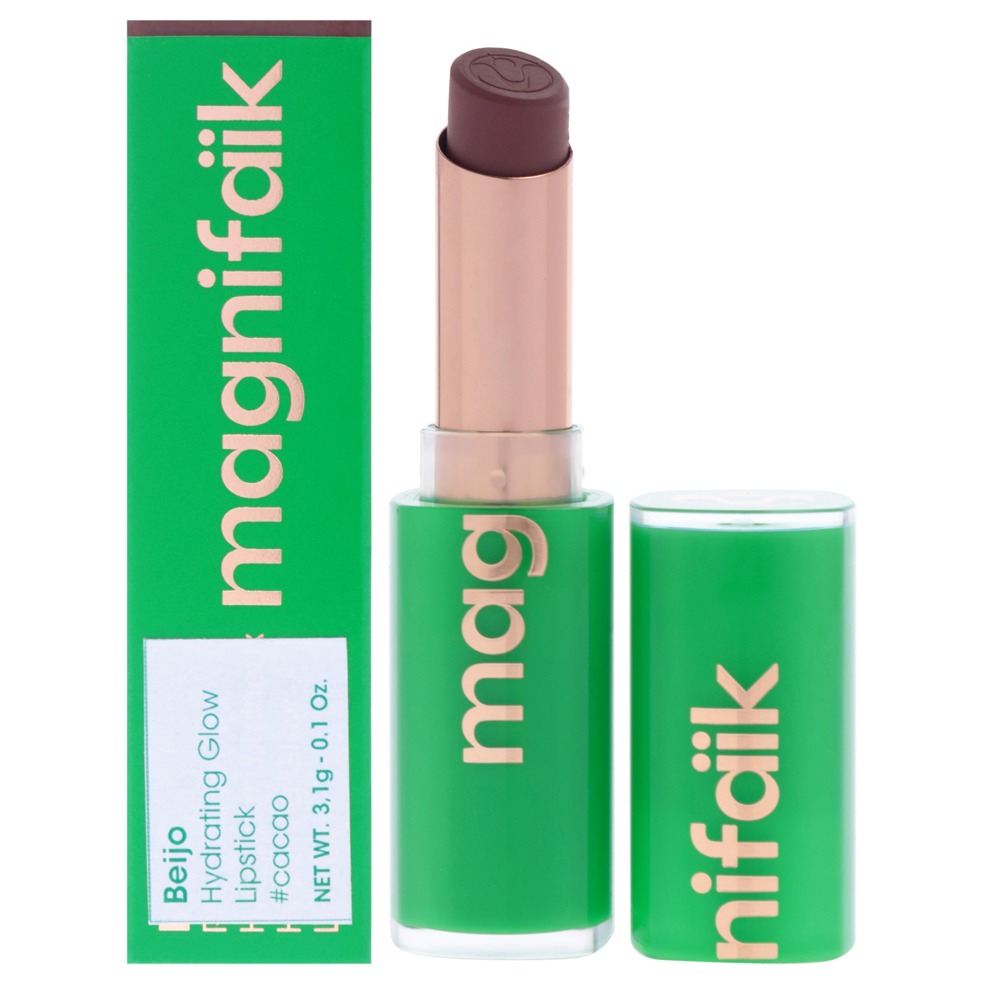Hydrating Glow Lipstick - Cacao by Magnifaik for Women - 0.1 oz Lipstick