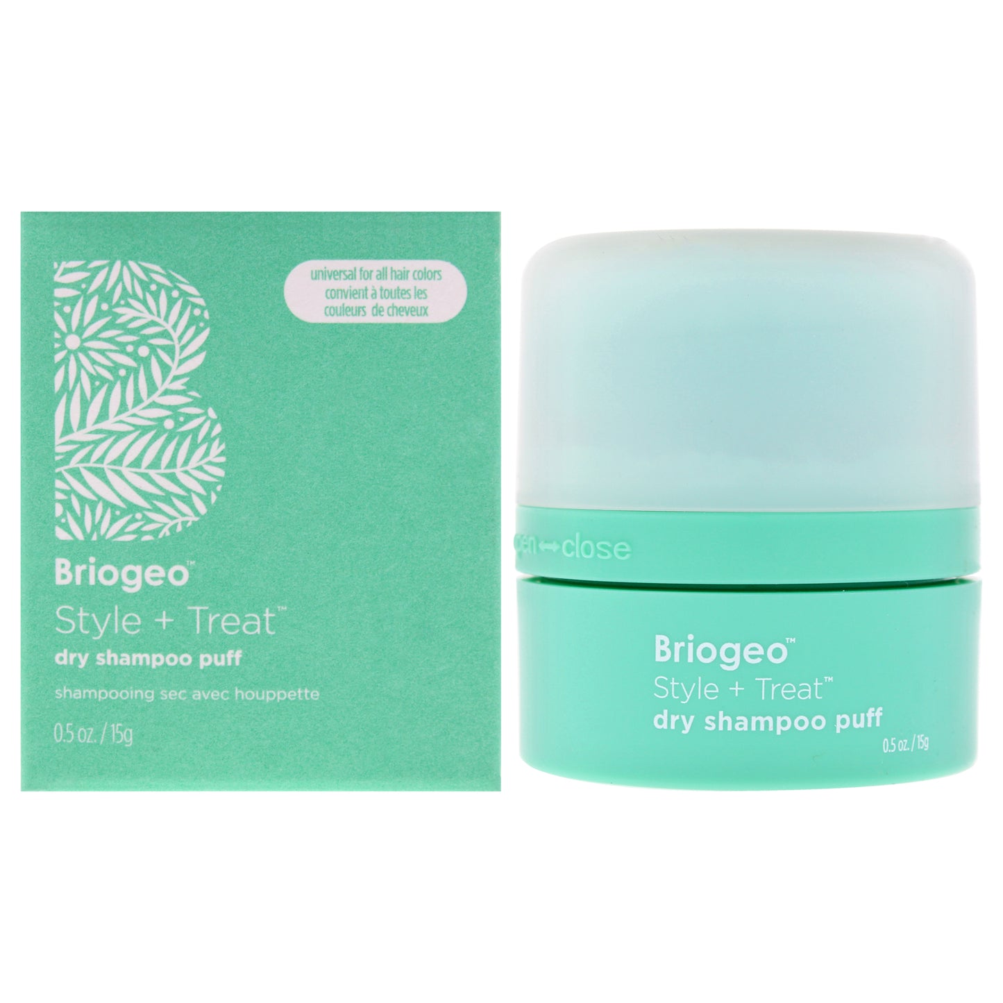 Style Plus Treat Dry Shampoo Puff Mattifying Powder - Universal by Briogeo for Unisex - 0.5 oz Dry Shampoo