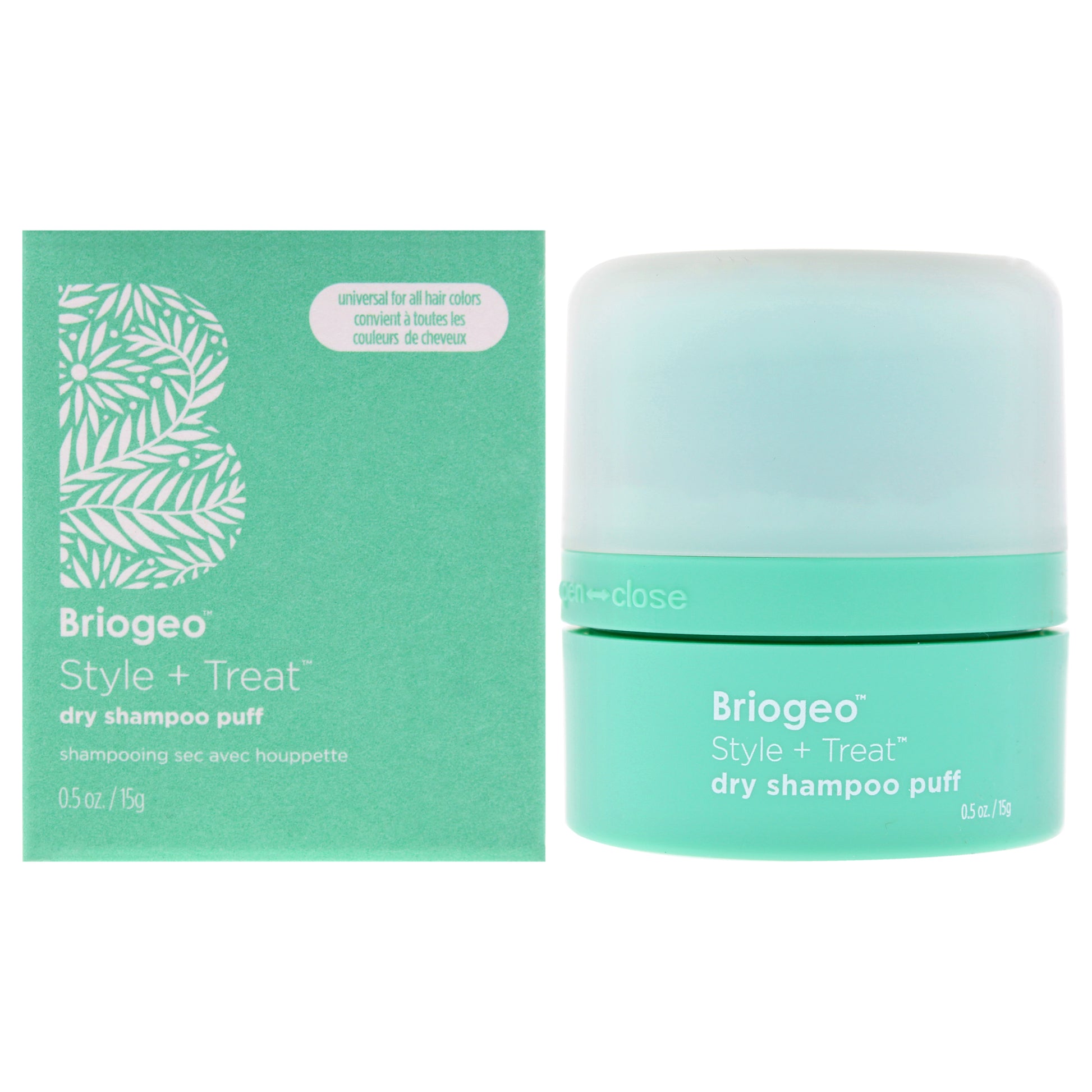 Style Plus Treat Dry Shampoo Puff Mattifying Powder - Universal by Briogeo for Unisex - 0.5 oz Dry Shampoo