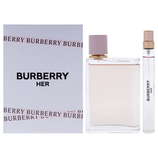 Burberry Her by Burberry for Women - 2 Pc Gift Set 3.3oz EDP Spray, 0.33oz EDP Spray (Mini)