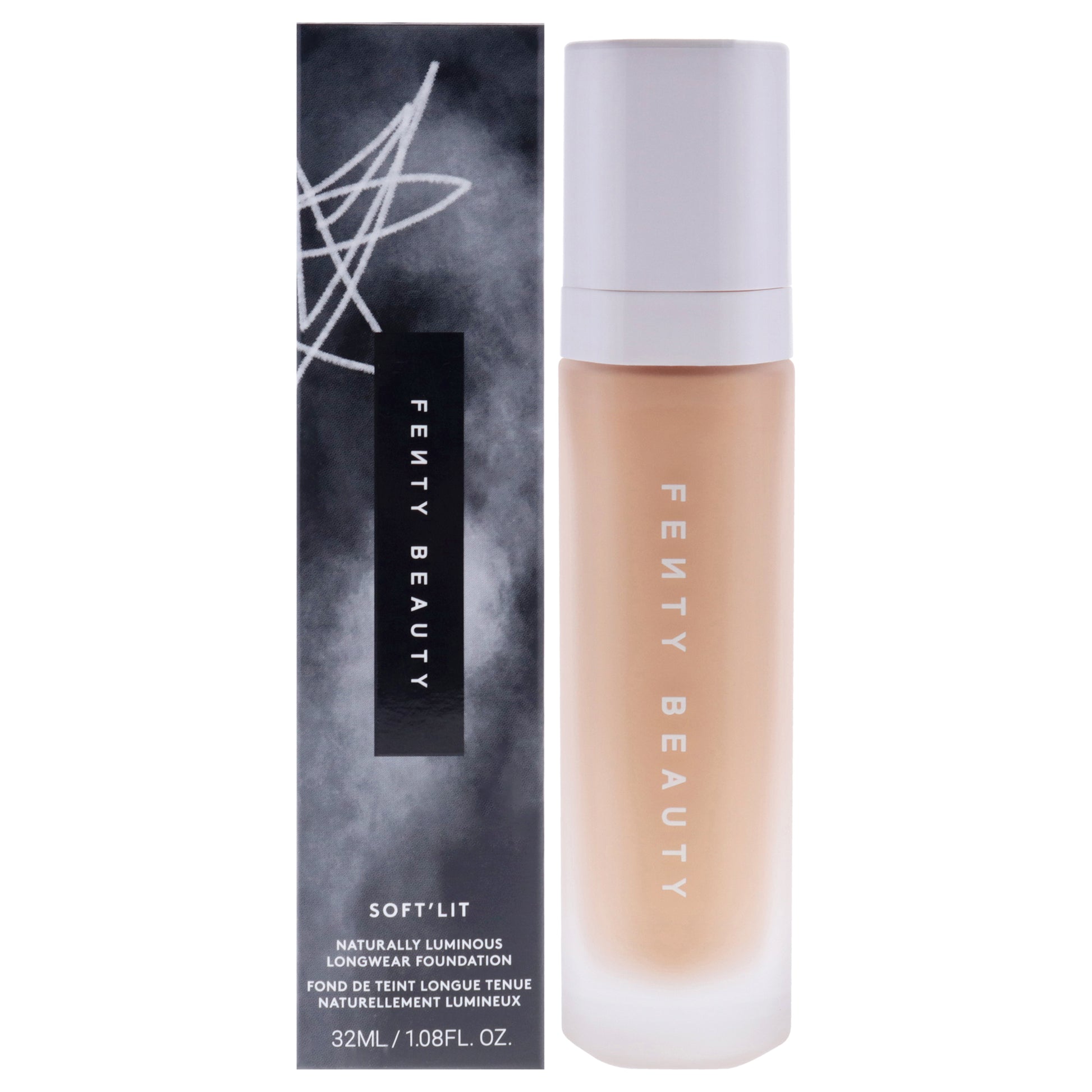 Soft Lit Naturally Luminous Longwear Foundation - 250 Light Medium Warm Golden by Fenty Beauty for Women - 1.08 oz Foundation