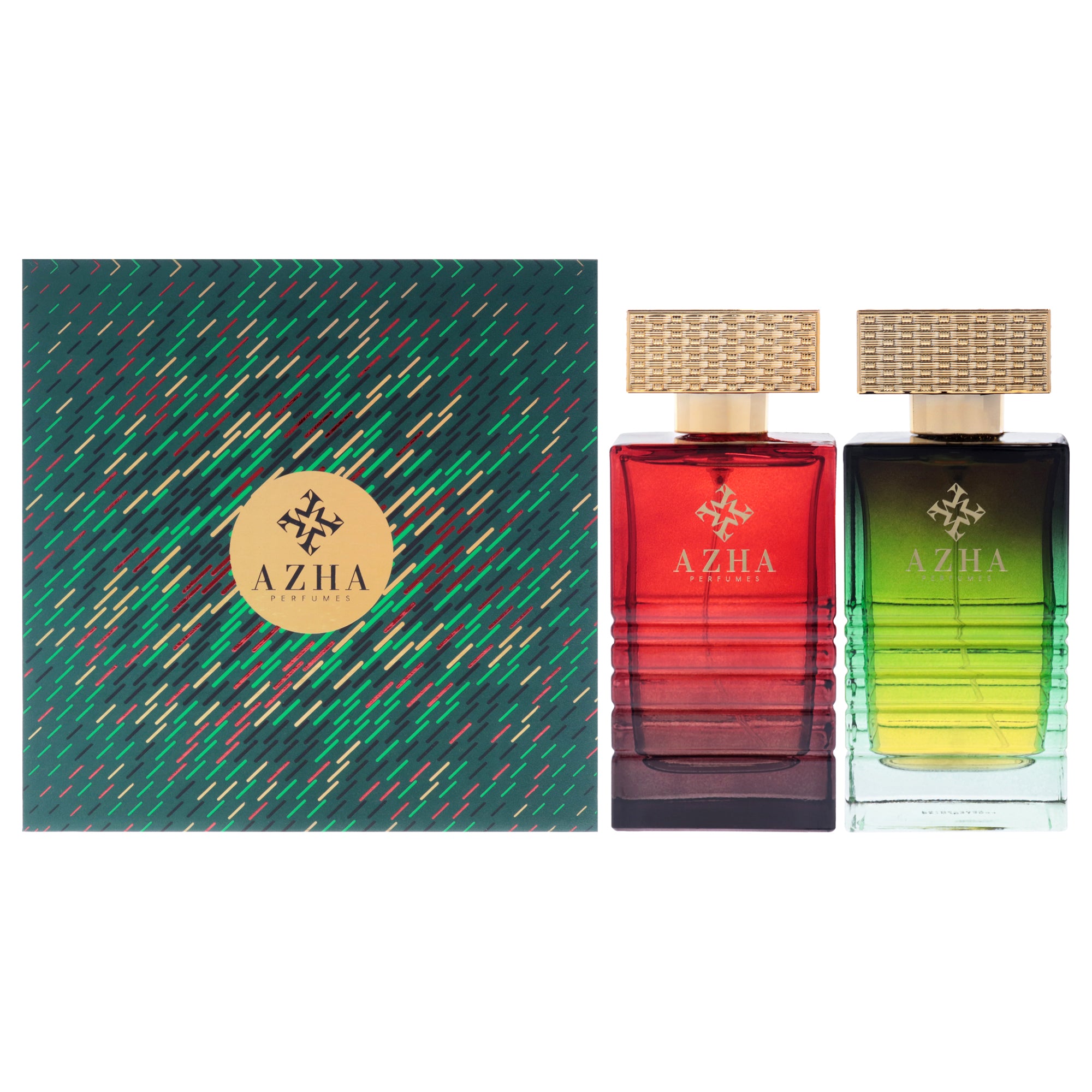 Azha Perfume Set by Azha for Men - 2 Pc Gift Set 3.3oz Amber Malaky EDP Spray, 3.3oz Taj Al Oud EDP Spray