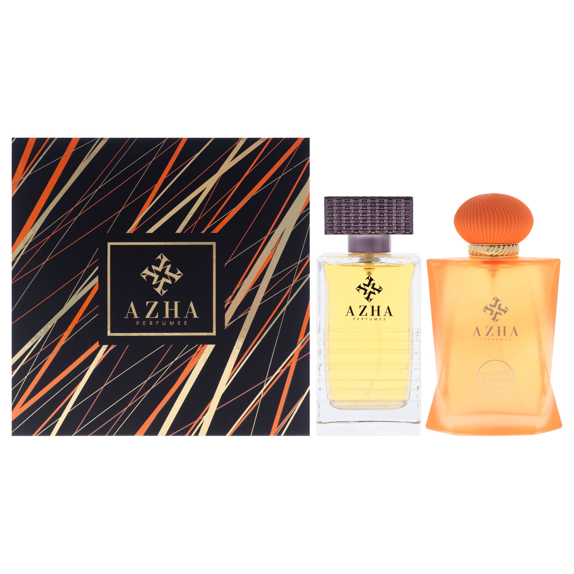 Azha Perfume Set by Azha for Unisex - 2 Pc Gift Set 3.3oz Al Oud Al Aswad EDP Spray, 3.3oz Arabian Lady EDP Spray