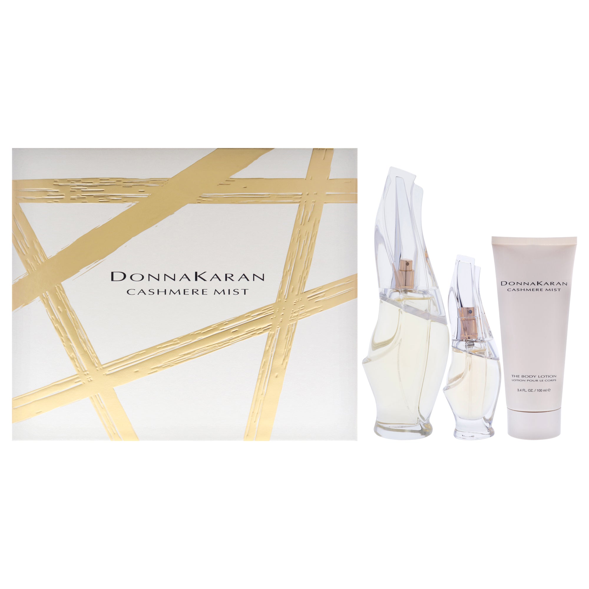 Cashmere Mist by Donna Karan for Women - 3 Pc Gift Set 3.4oz EDP Spray, 0.5oz EDP Spray, 3.4oz Body Lotion