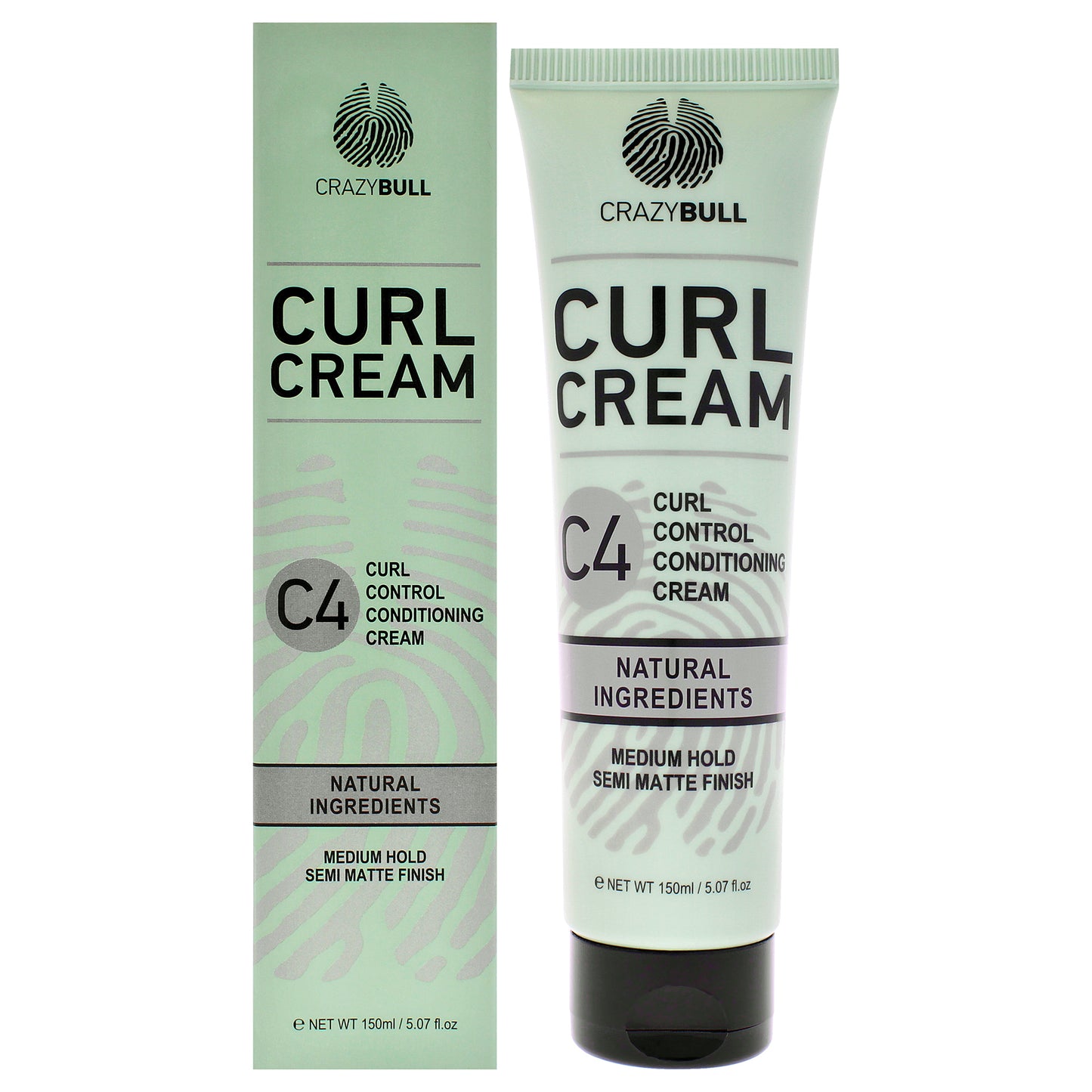 C4 Curls Cream by Crazy Bull Hair for Men - 5.07 oz Cream