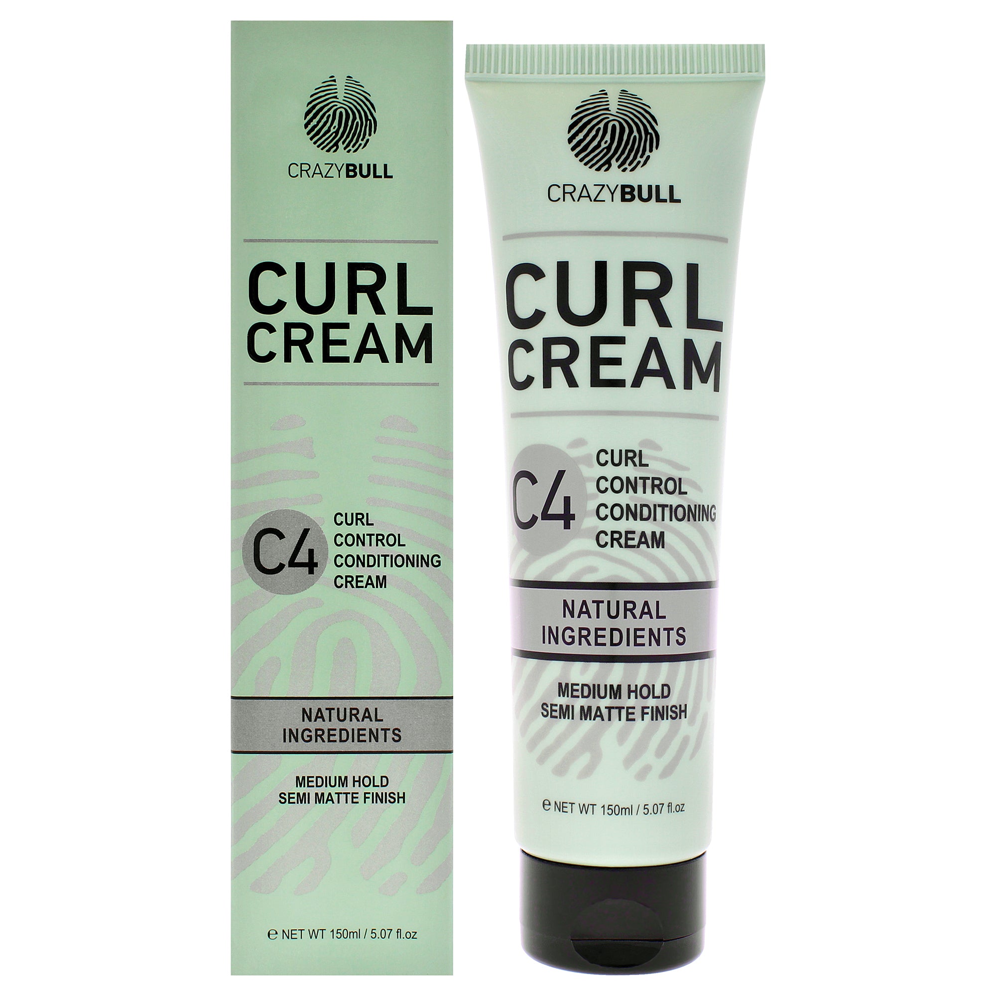 C4 Curls Cream by Crazy Bull Hair for Men - 5.07 oz Cream