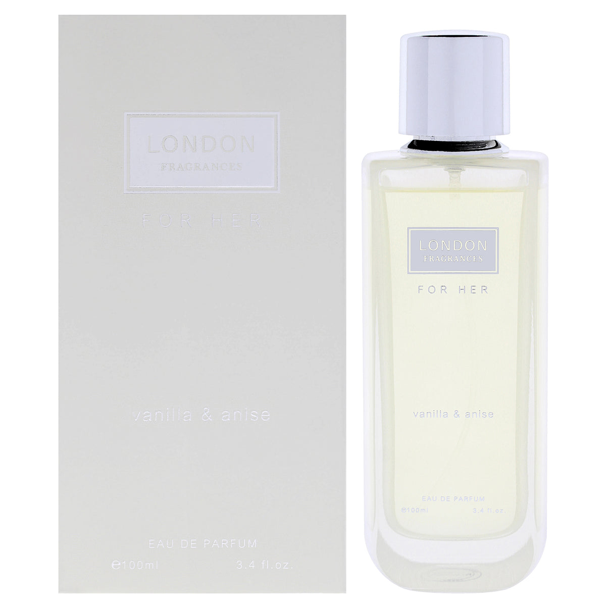 London Fragrances - Vanilla and Anise by Fine Perfumery for Women - 3.4 oz EDP Spray