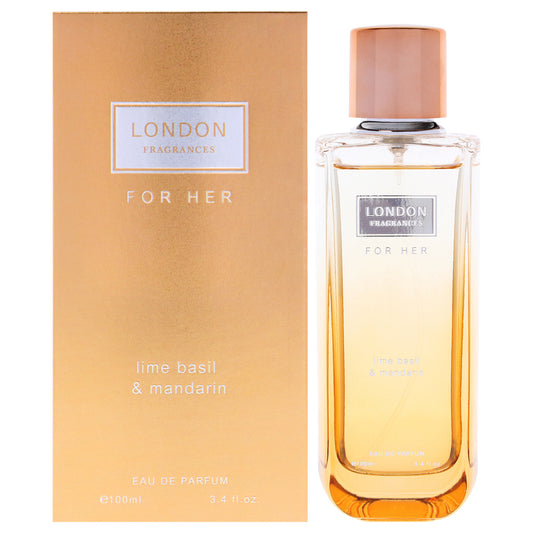 London Fragrances - Lime Basil And Mandarin by Fine Perfumery for Women - 3.4 oz EDP Spray