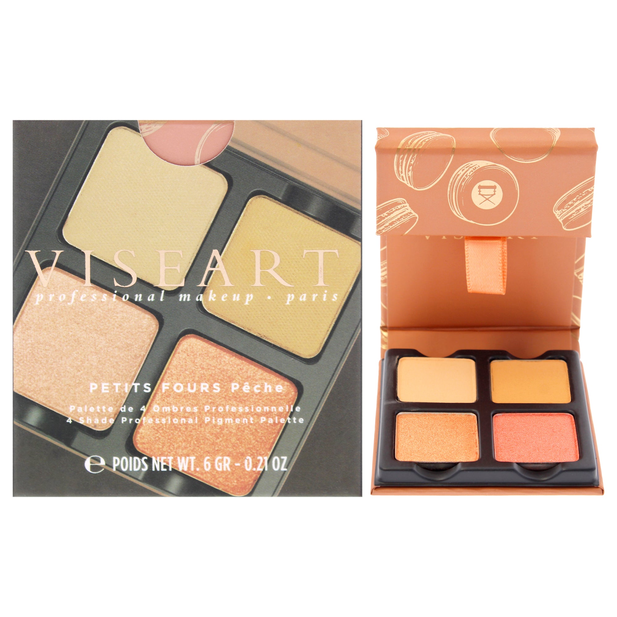 Petits Fours Eyeshadow Palette - Peach by Viseart Paris for Women - 0.21 oz Eye Shadow