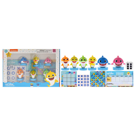 PinkFong Baby Shark Stampers Kit Box by PMI for Kids - 5 Pc Stampers