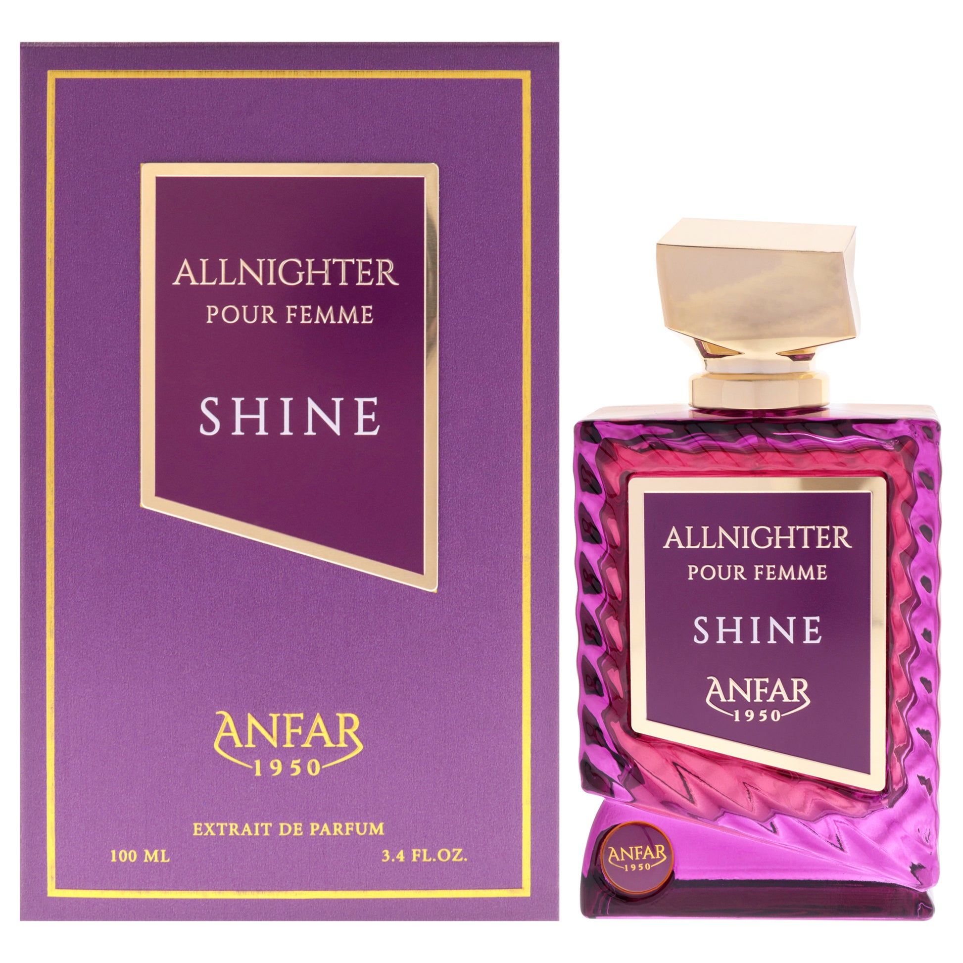 All Nighter - Shine by Anfar for Women - 3.4 oz Extrait De Parfum Spray