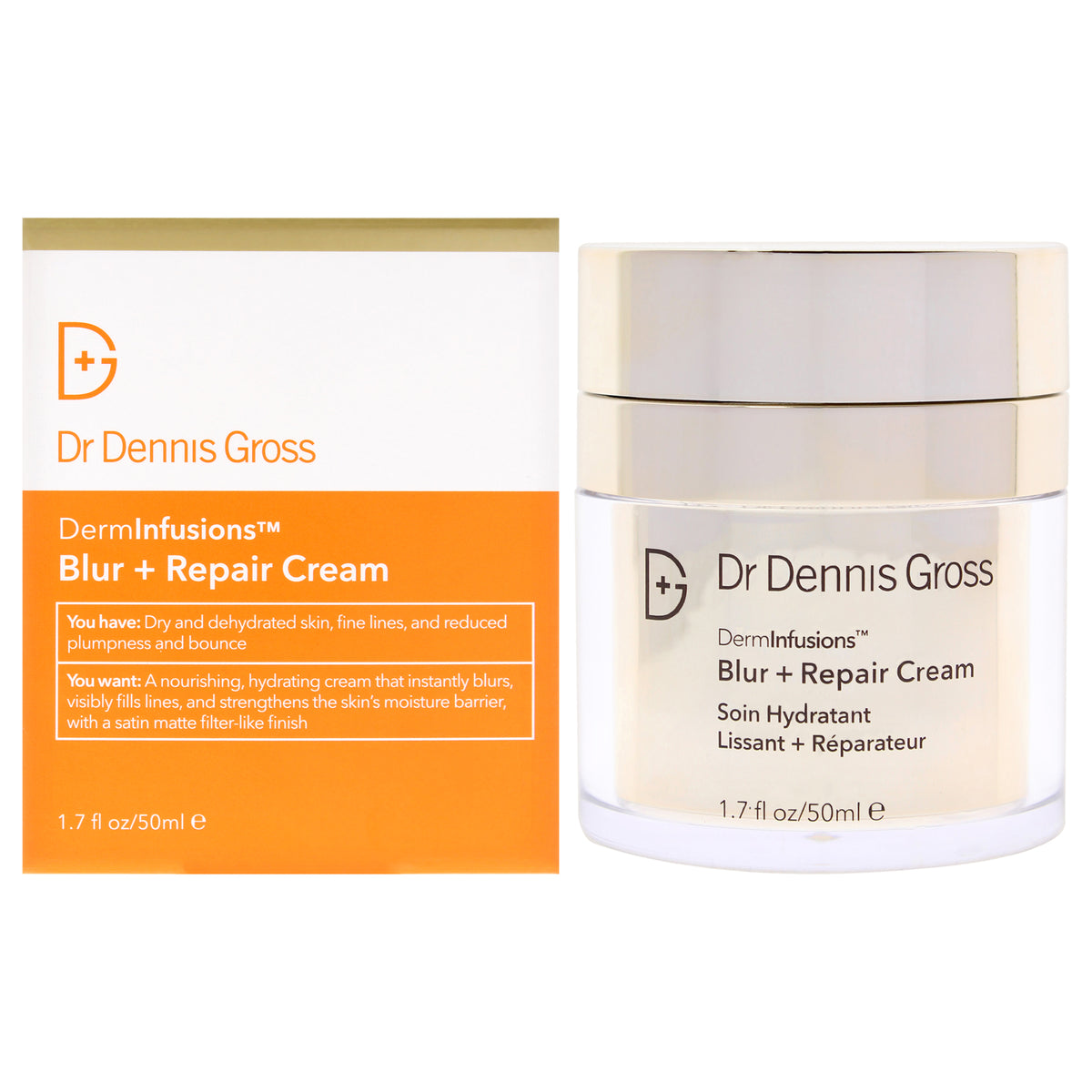 DermInfusions Blur Plus Repair Cream by Dr. Dennis Gross for Women - 1.7 oz Cream