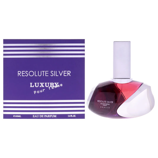 Luxury Collection - Resolute Silver by Khalis for Women - 3.4 oz EDP Spray