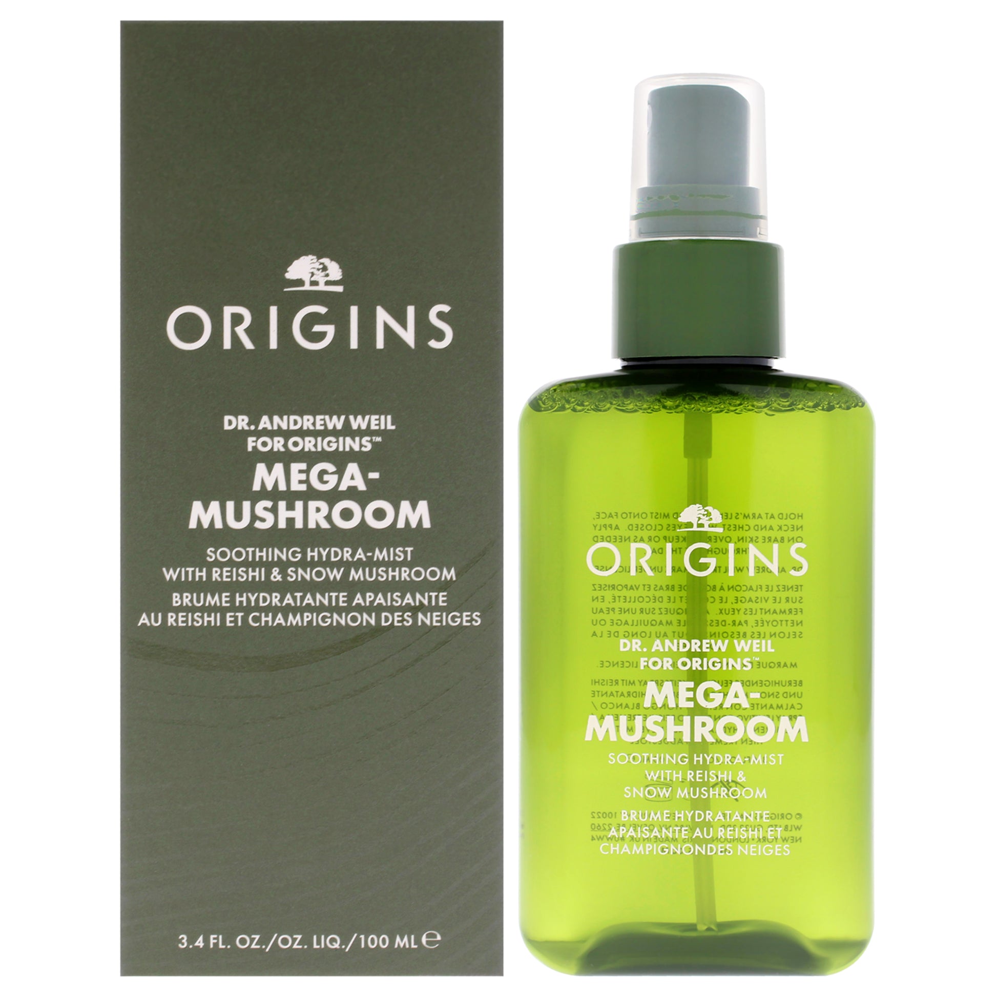 Dr. Weil Mega-Mushroom Soothing Hydra-Mist by Origins for Women - 3.4 oz Mist
