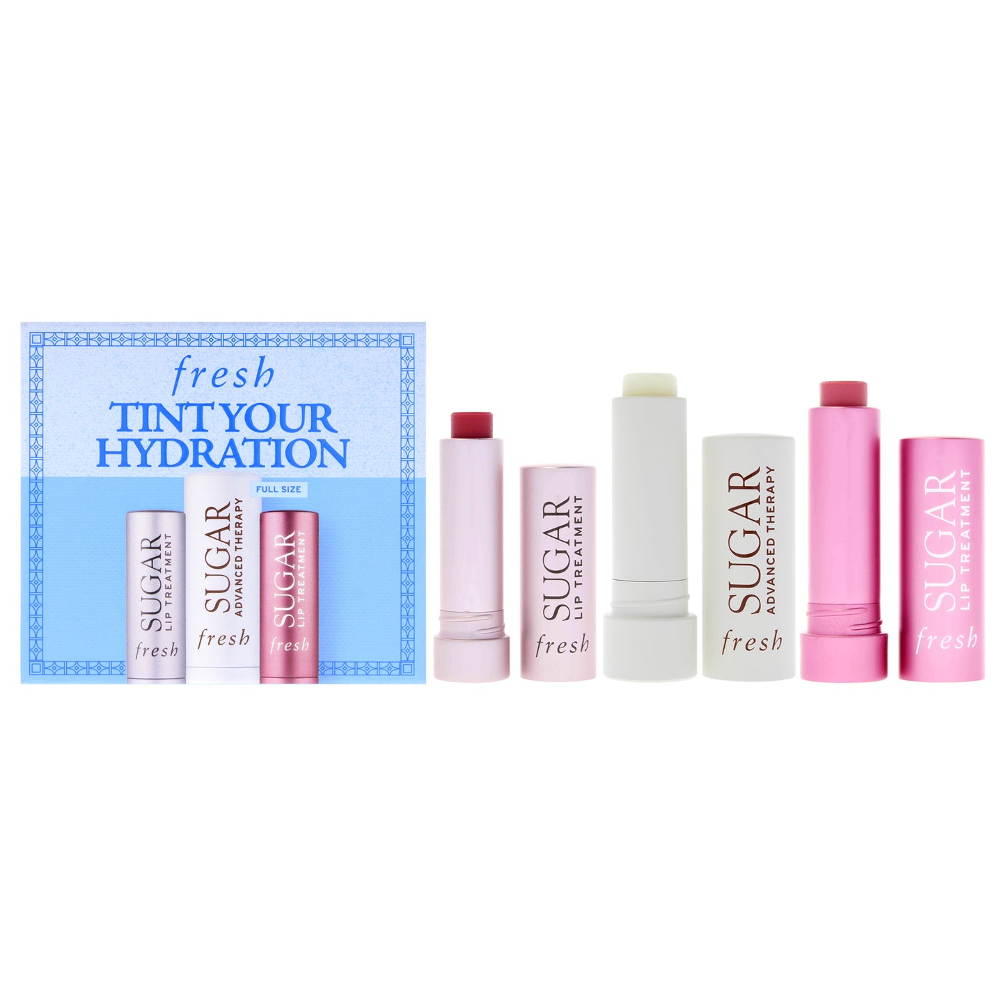 Tint Your Hydration Set 3 Pc 0.07oz Sugar Lip Treatment - Rose