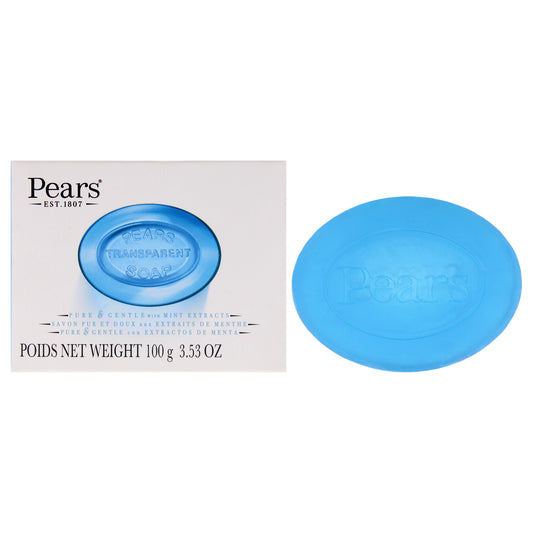 Pure and Gentle with Glycerin and Mint Extracts - Blue 3.5 oz Bar Soap