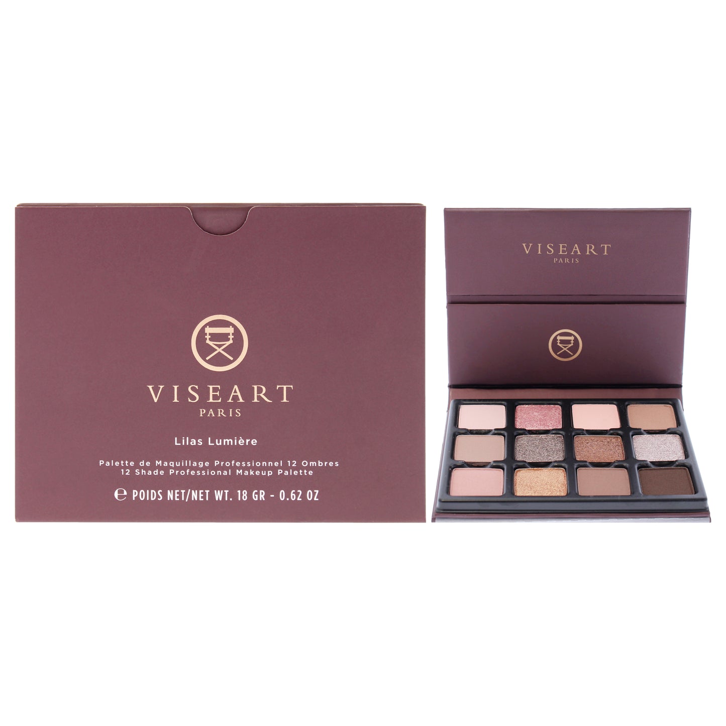 Visepro 12 Shade Eyeshadow Palette - Lilas Lumiere 0.62 oz Eye Shadow