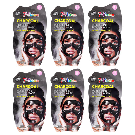 Charcoal Peel Off by 7th Heaven for Women - 6 x 0.33 oz Mask